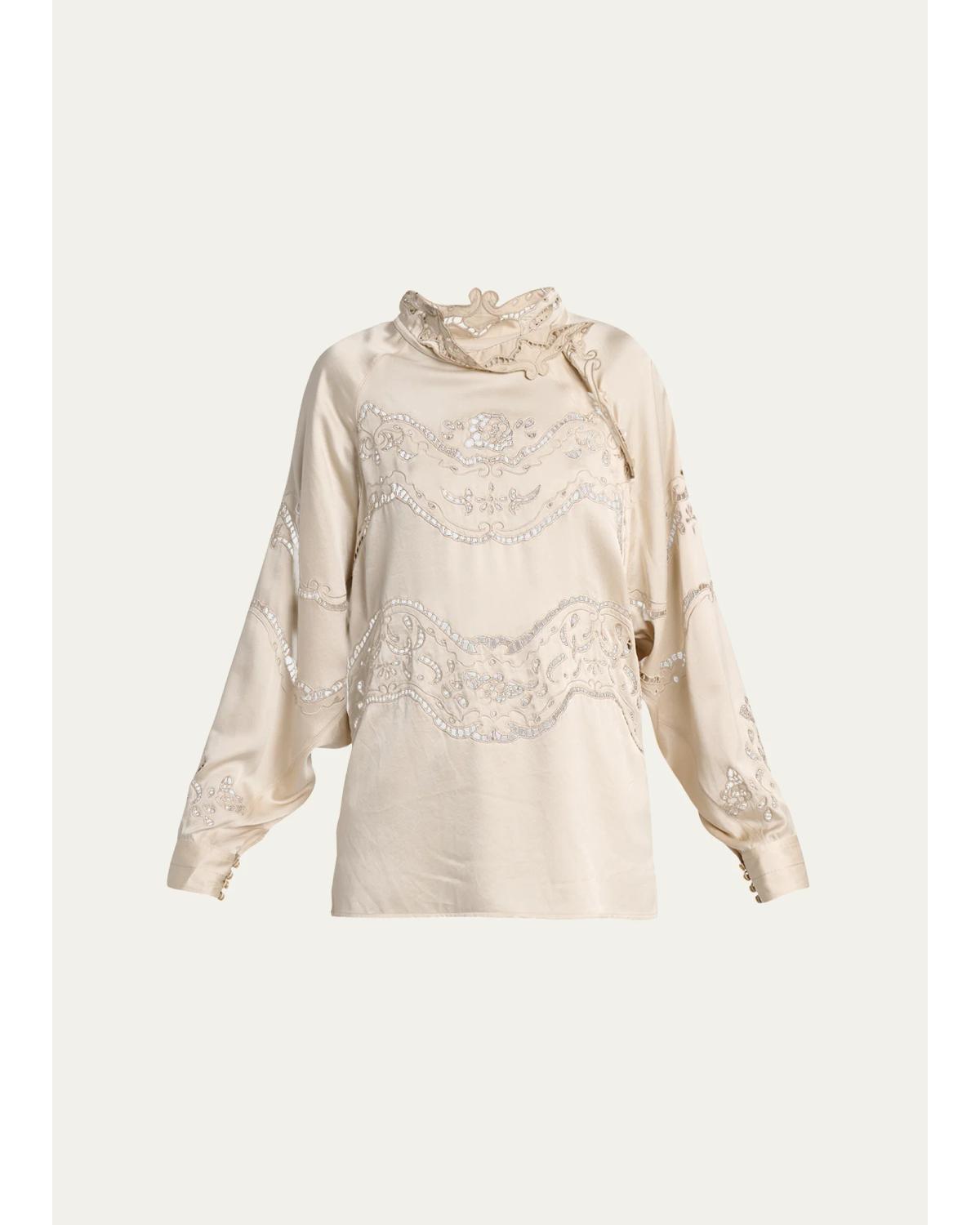 Enelia Silk-Blend Blouse