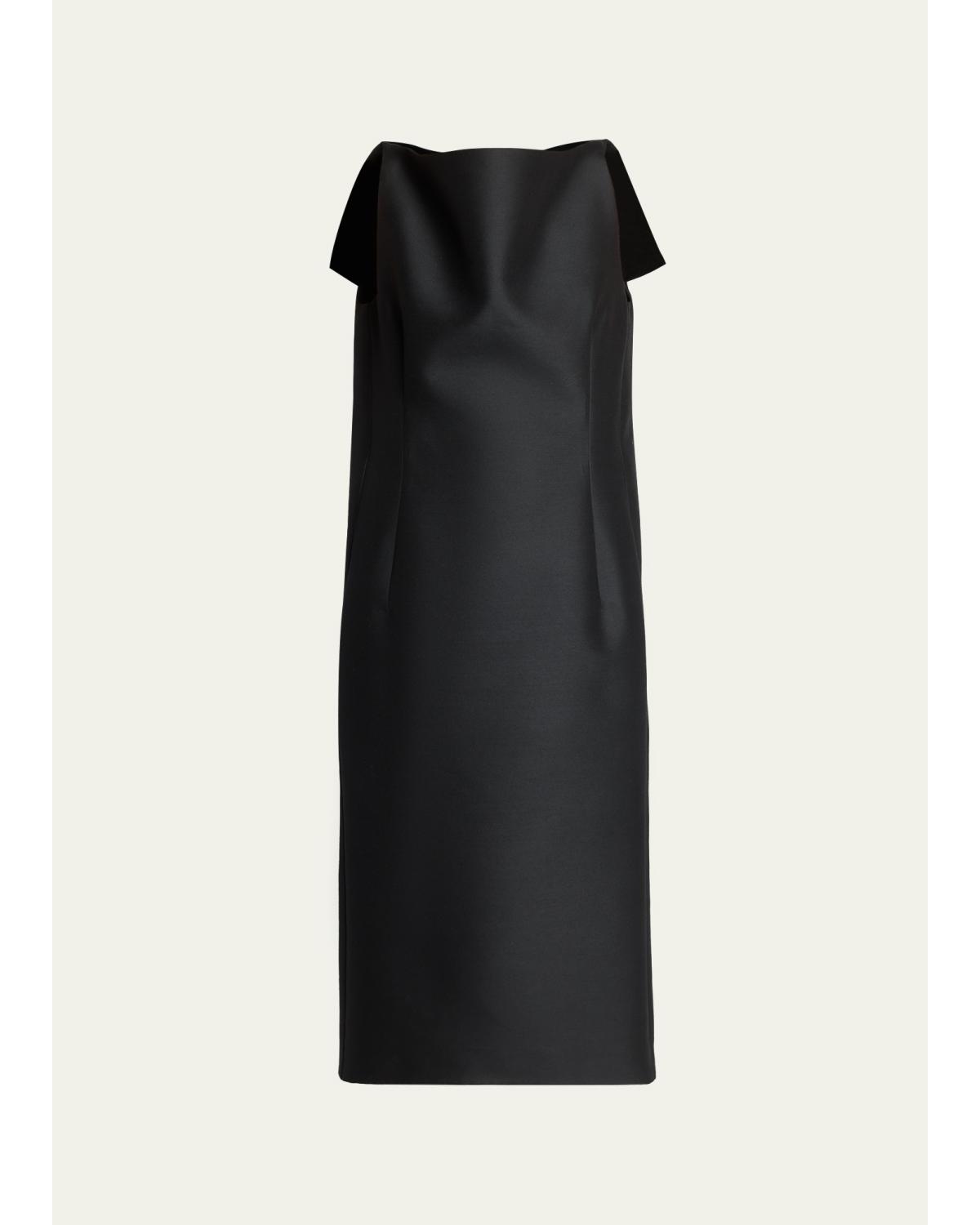 Sleeveless Folded V-Back Midi Dress