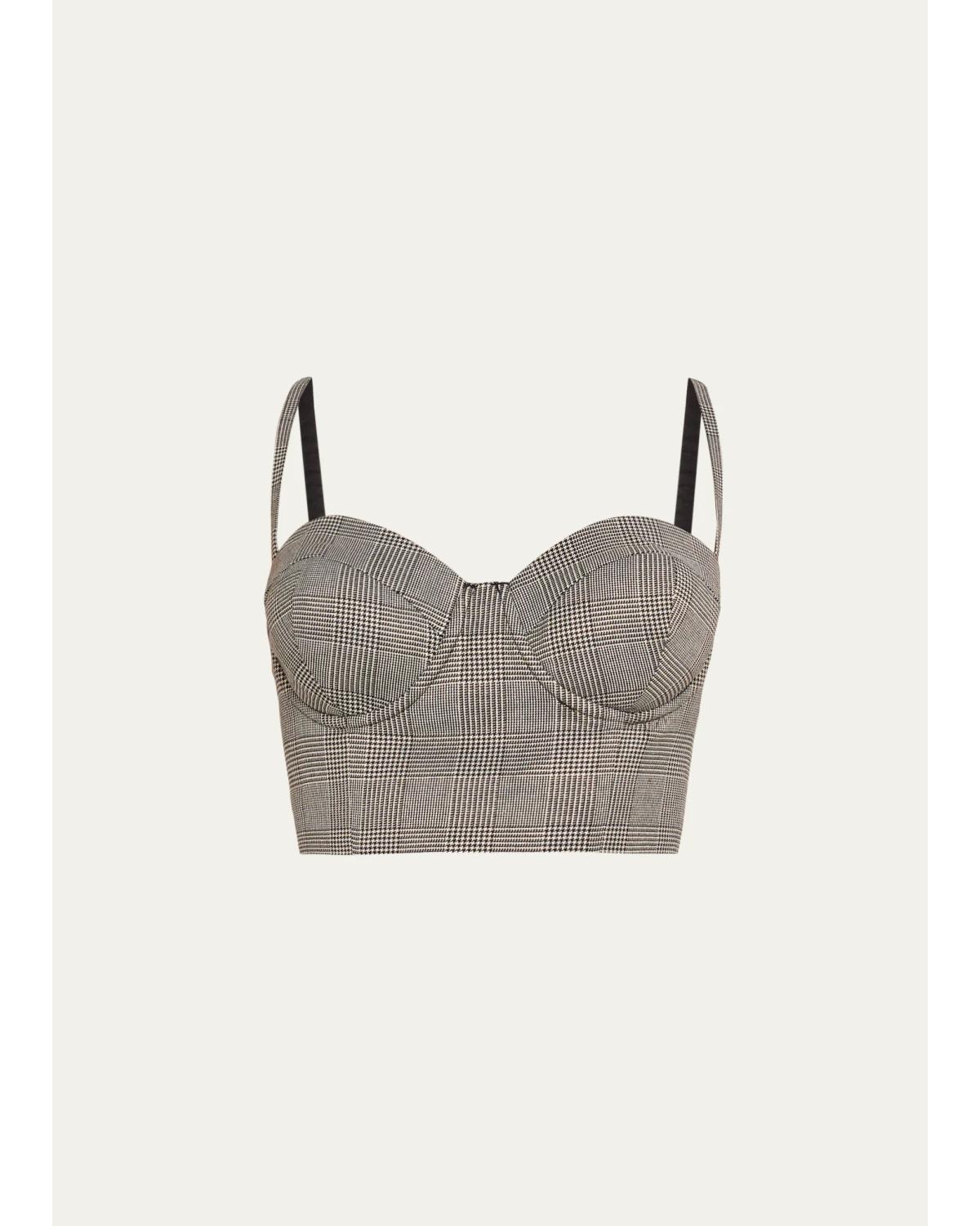 Sonya Plaid Bustier Top
