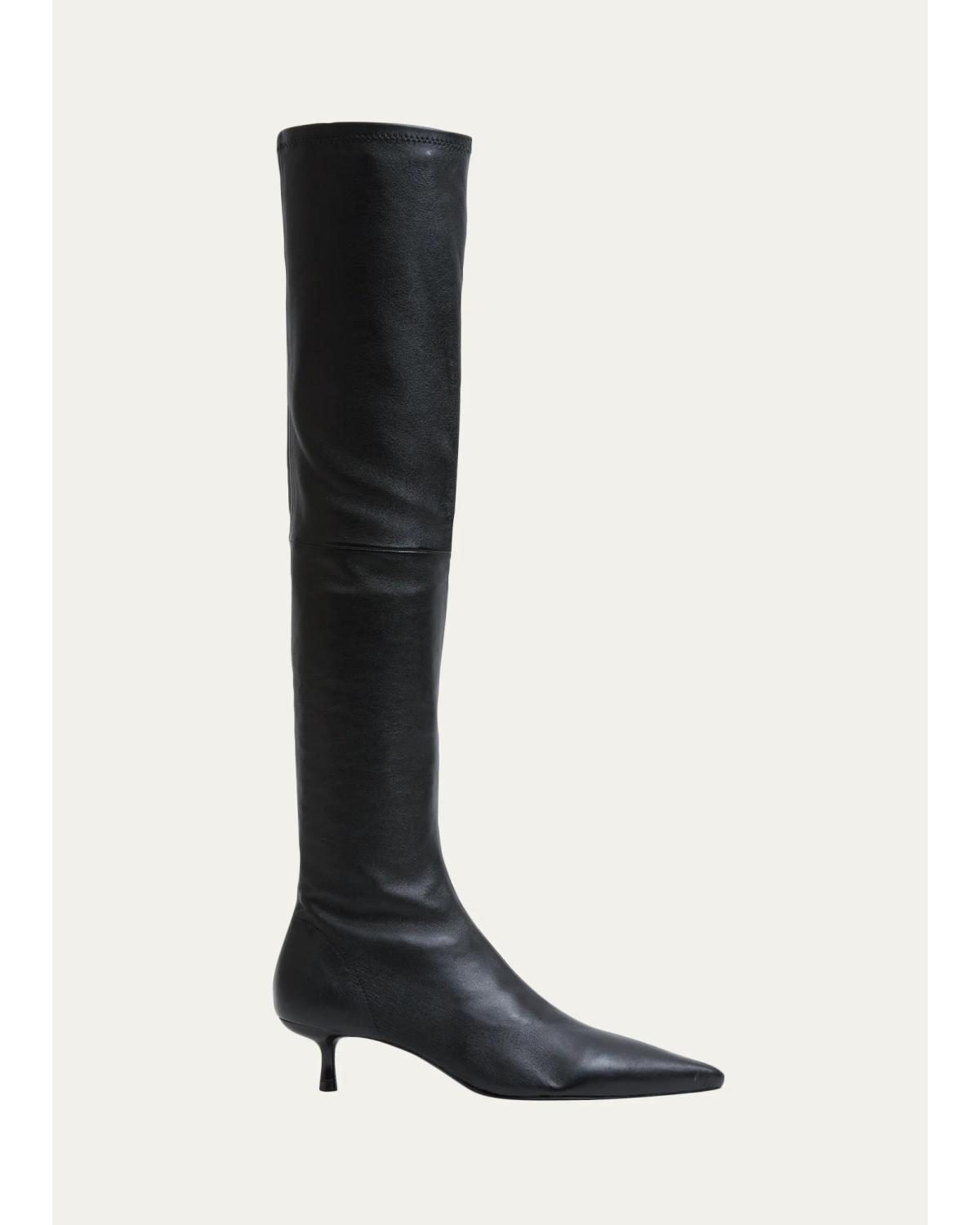 35Mm Joni Stretch Leather Over-The-Knee Boots