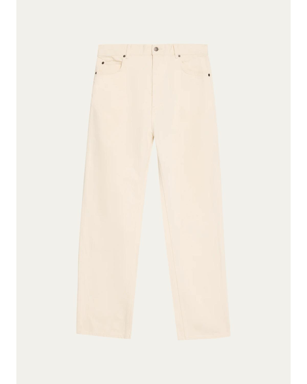 Men'S Denim Straight Leg Five-Pocket Pants