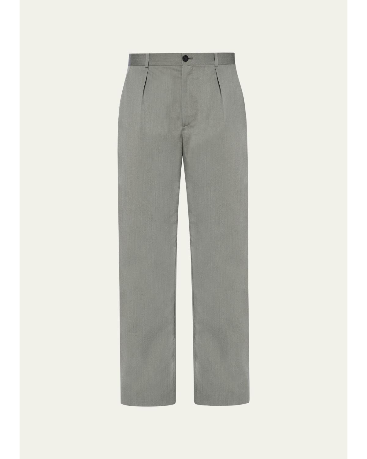 Men'S Tami Straight-Leg Pleated Wool