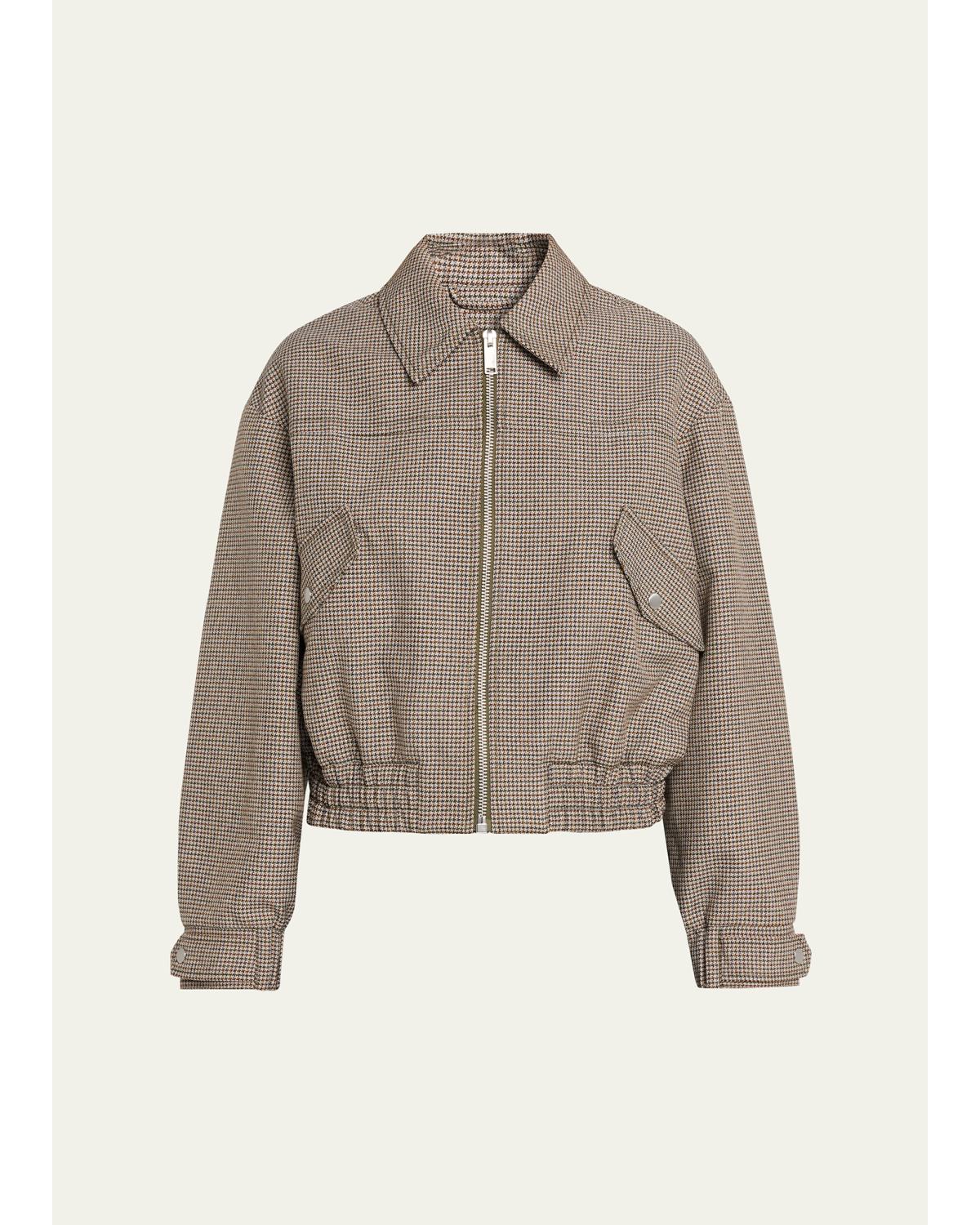 Tweed Blouson Bomber Jacket