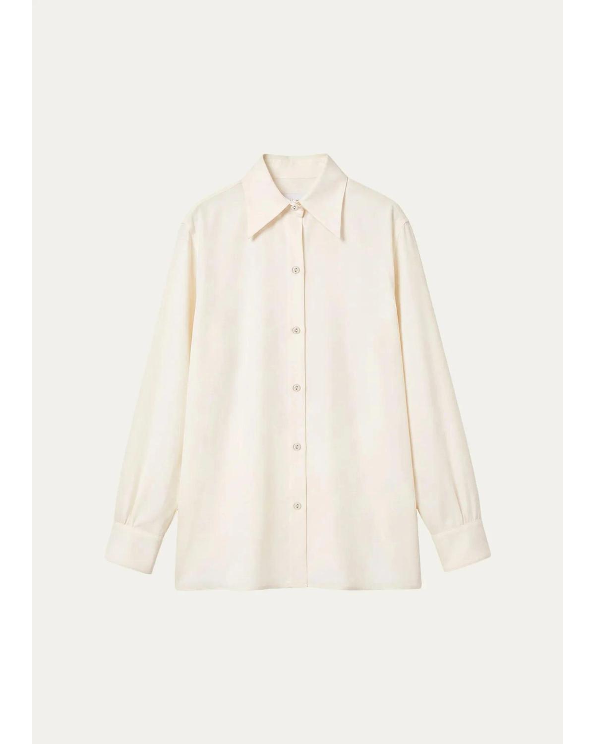 Loose-Fit Wool Twill Shirt