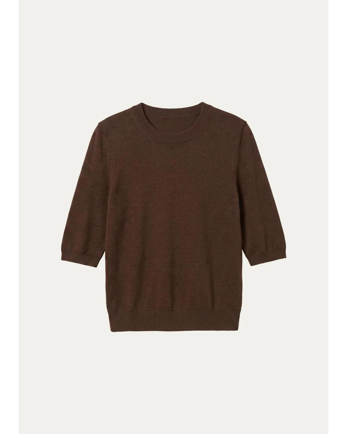 Crewneck Wool-Silk Sweater