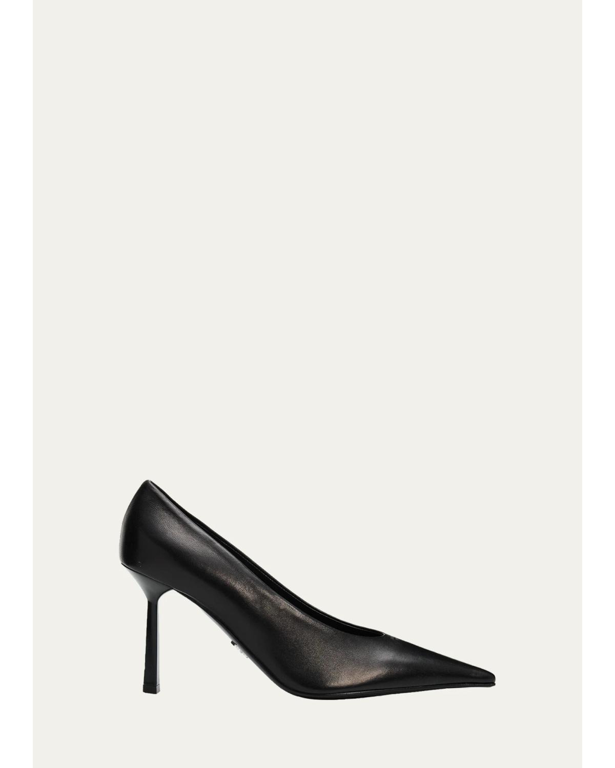 90Mm Leather Pointed-Toe Pumps