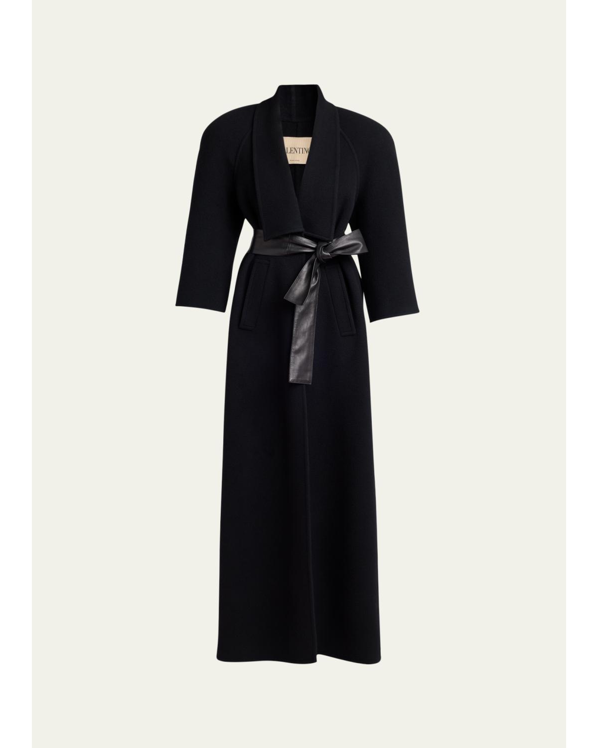 Belted Wool-Cashmere Wrap Coat