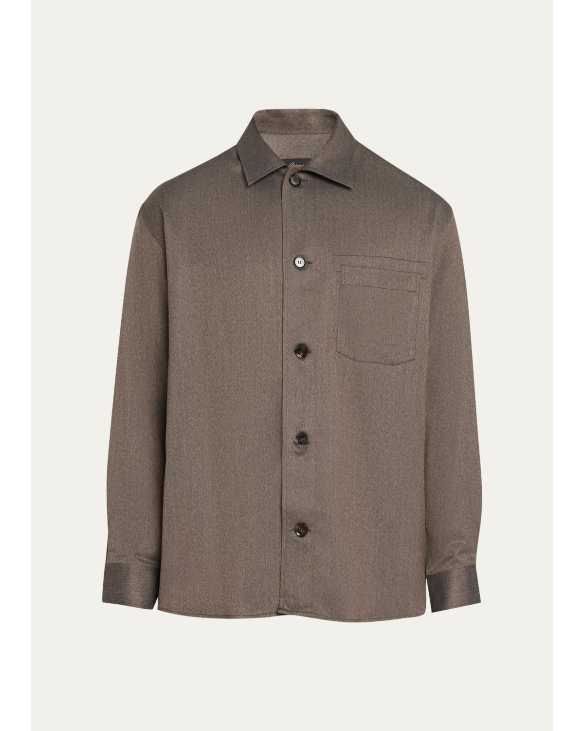Men'S Mouline Gabardine Overshirt
