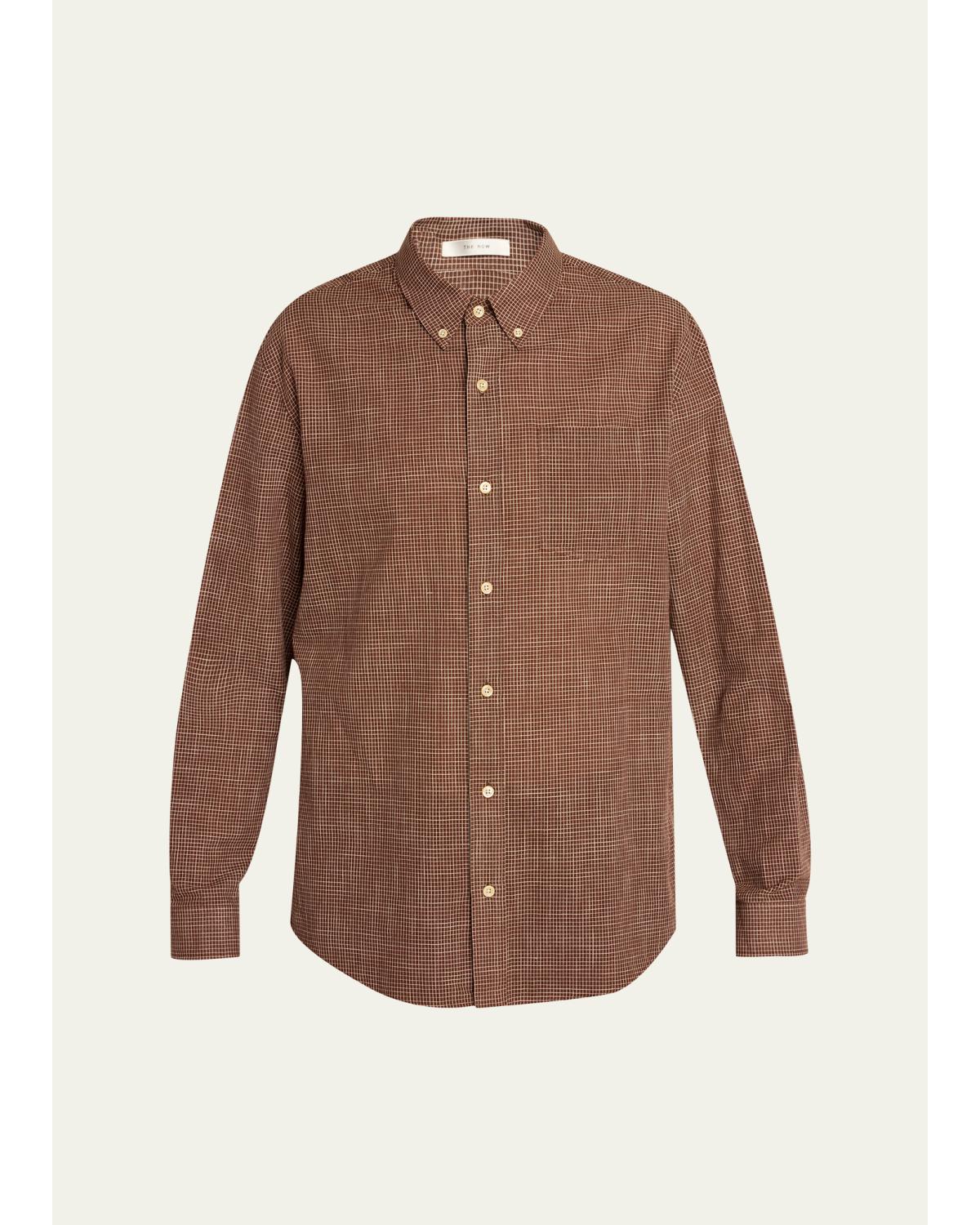 Men'S Pompeo Cotton Check Sport Shirt