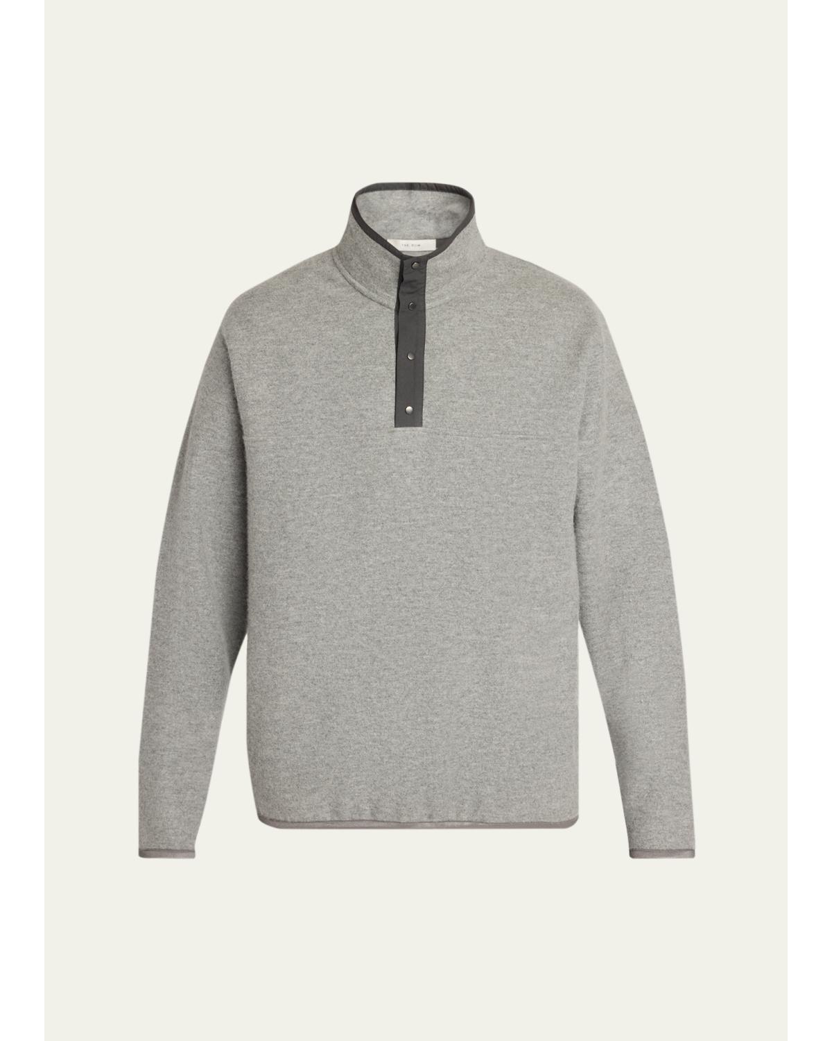 Men'S Maury Cashmere Quarter-Snap Sweater