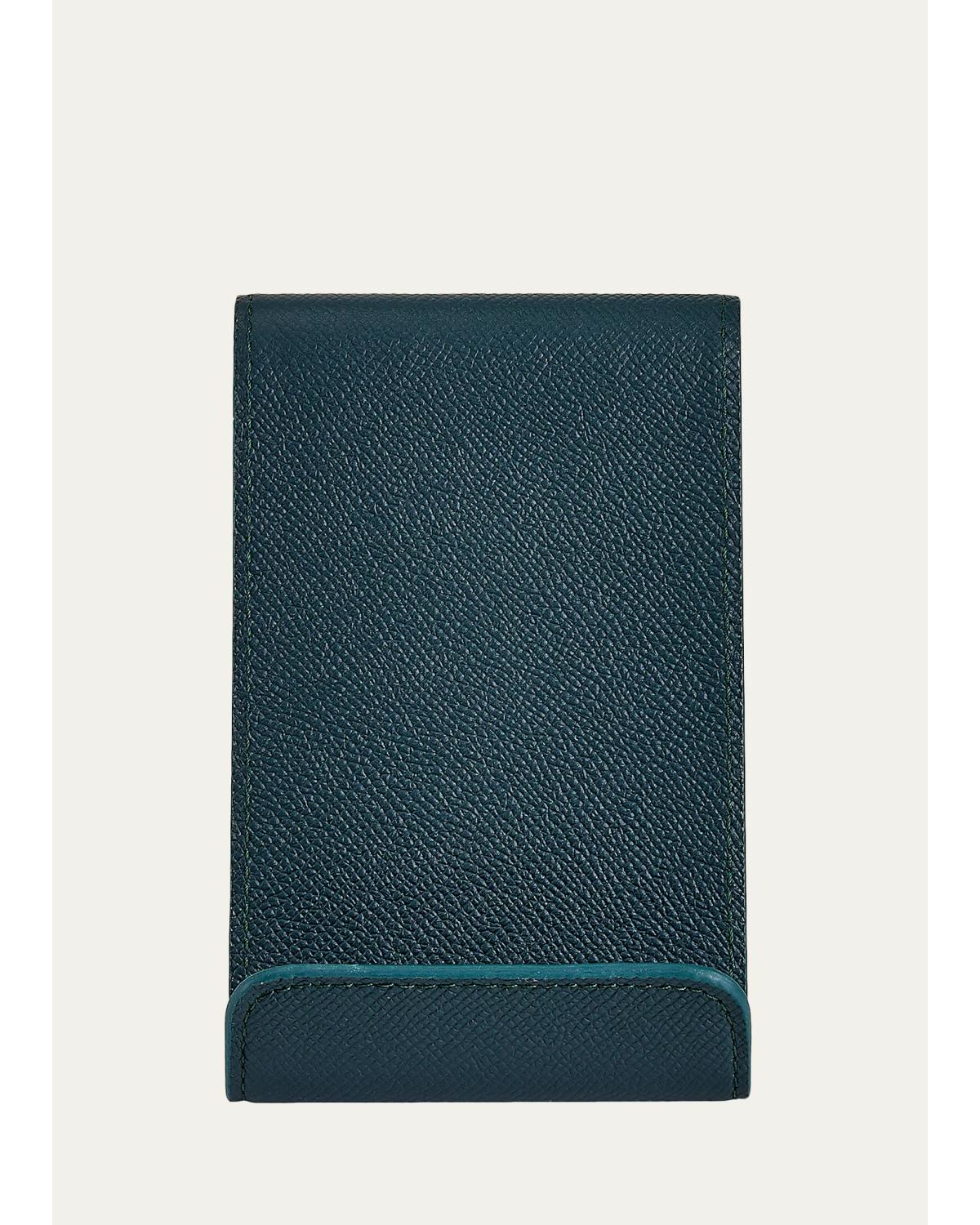 Graphic Image Leather Phone/tablet Holder In Grey