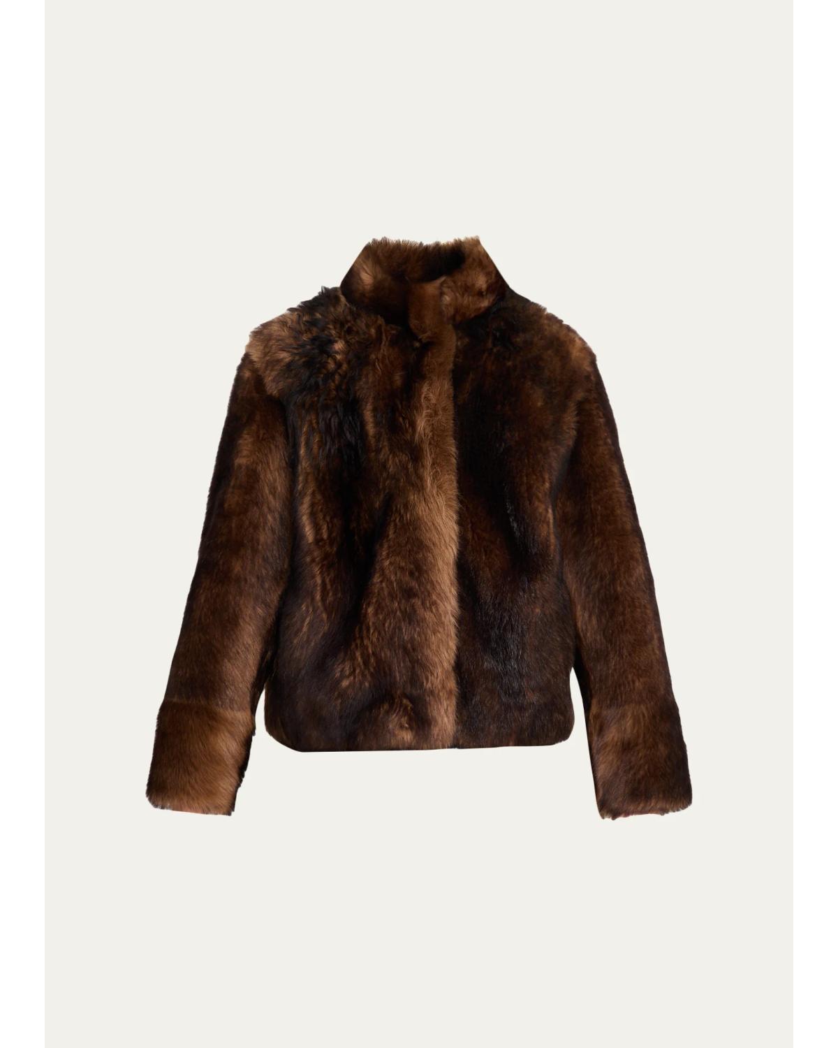 Lamb Shearling Short Coat