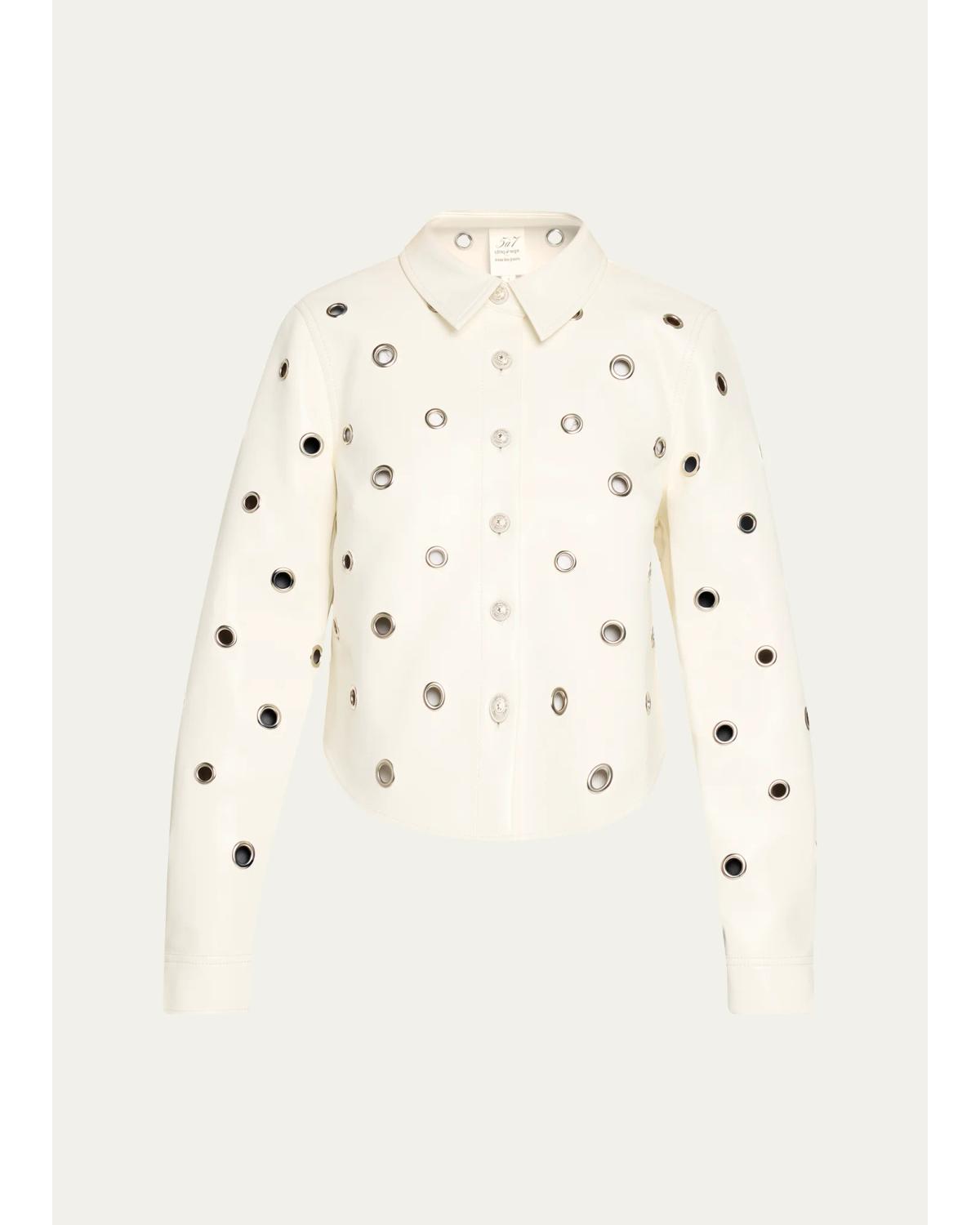 Grommet Faux Jacket