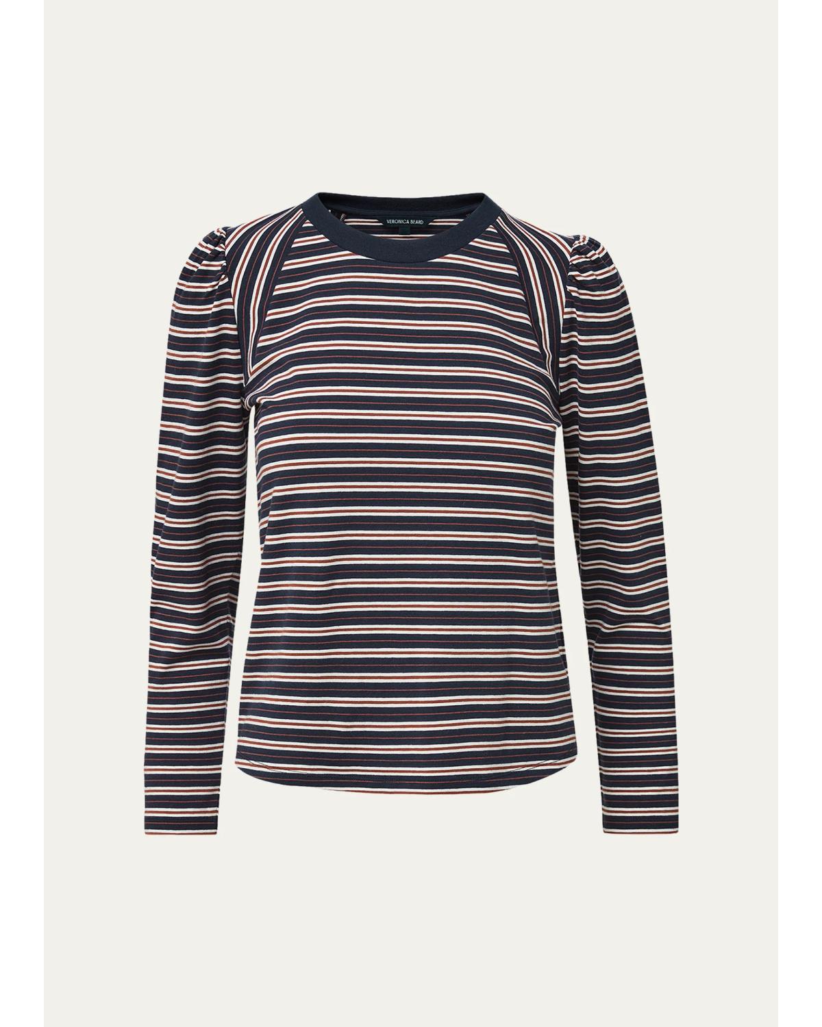 Mason Striped Crewneck Baseball T-Shirt
