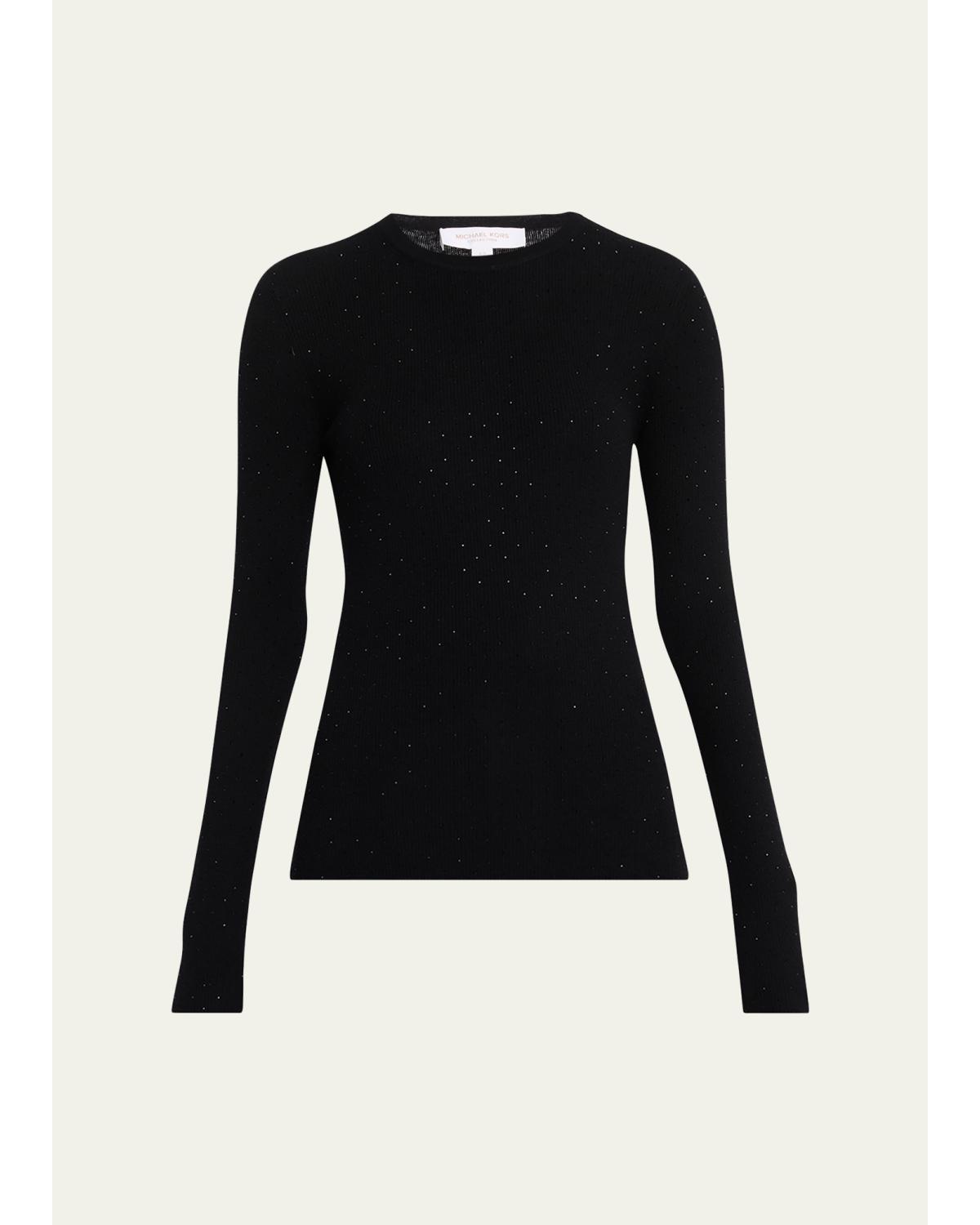 Crystal-Embellished Cashmere Sweater