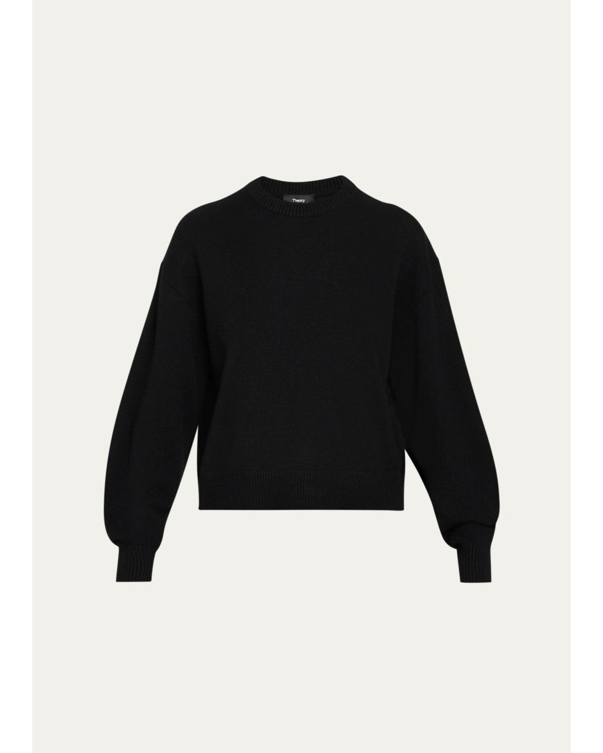 Cashmere Cropped Crewneck Sweater