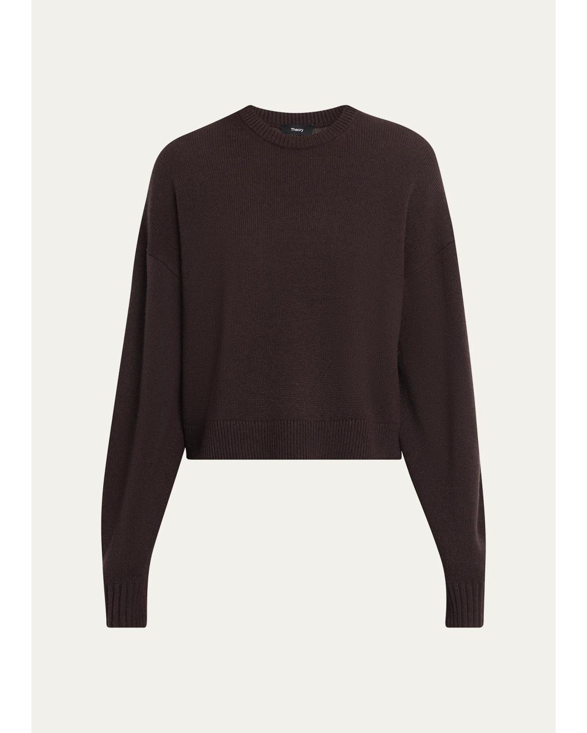 Cashmere Cropped Crewneck Sweater
