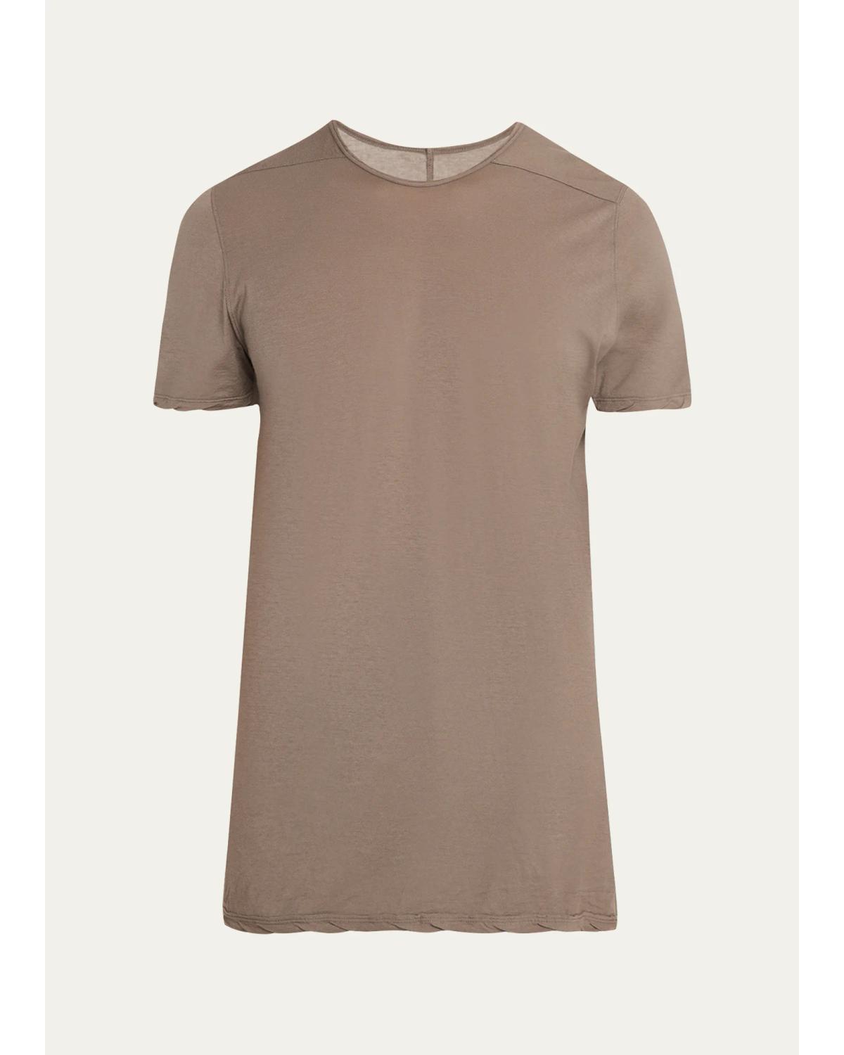 Men'S Cotton Slim Longline Crewneck T-Shirt
