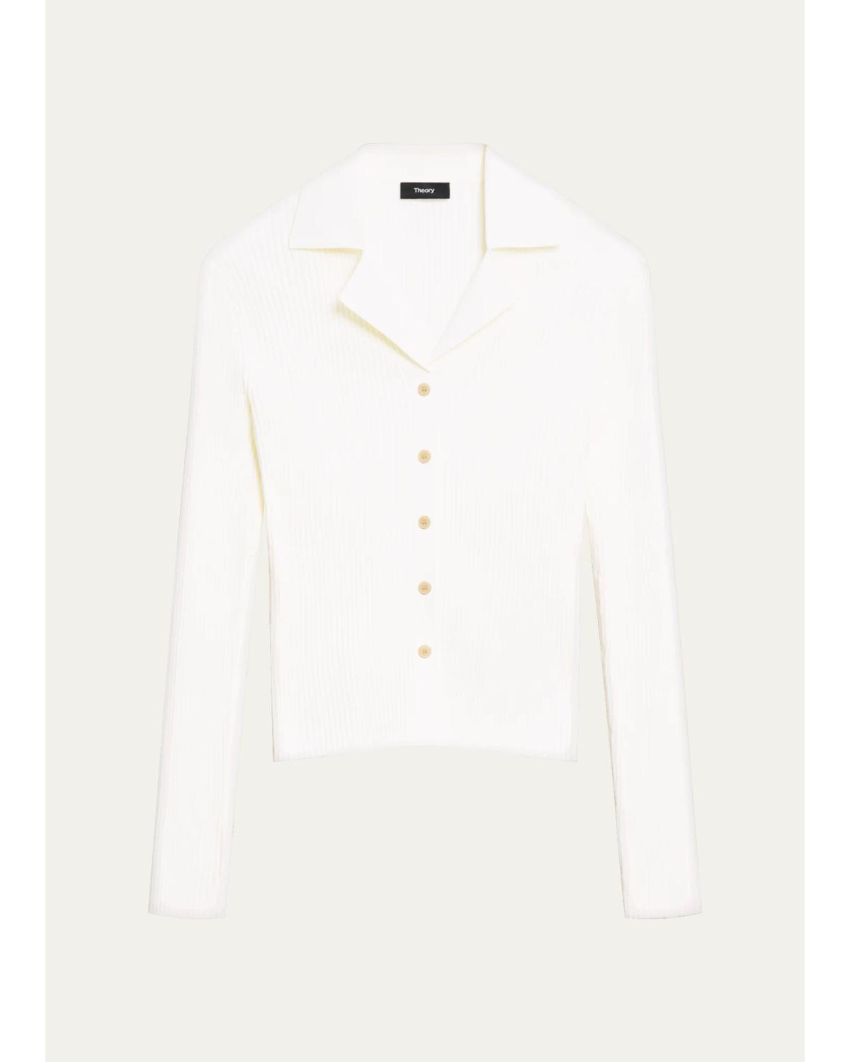 Slim Rib-Knit Shirt