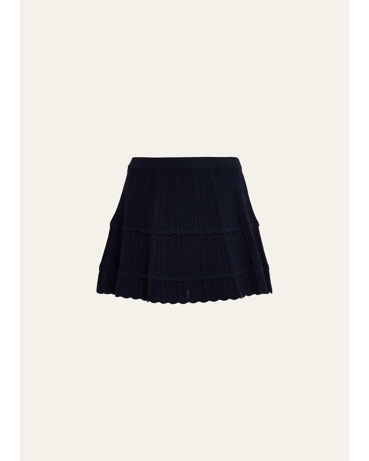 Rora Cable-Knit Mini Skirt
