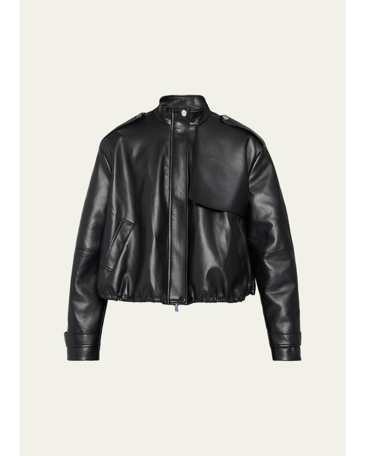 Alyssa Stand-Collar Faux Jacket
