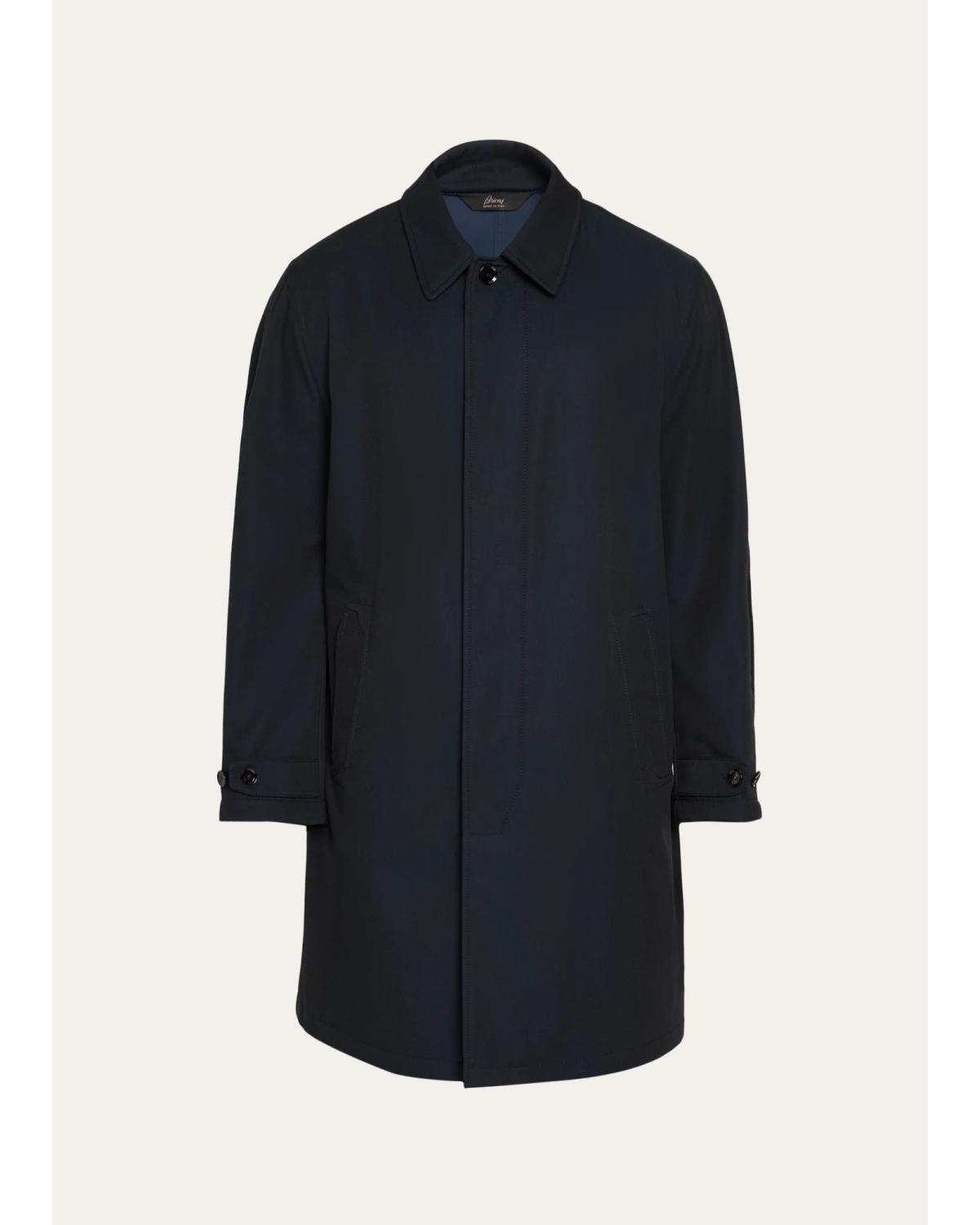 Men'S Wool-Blend Mid-Length Car Coat