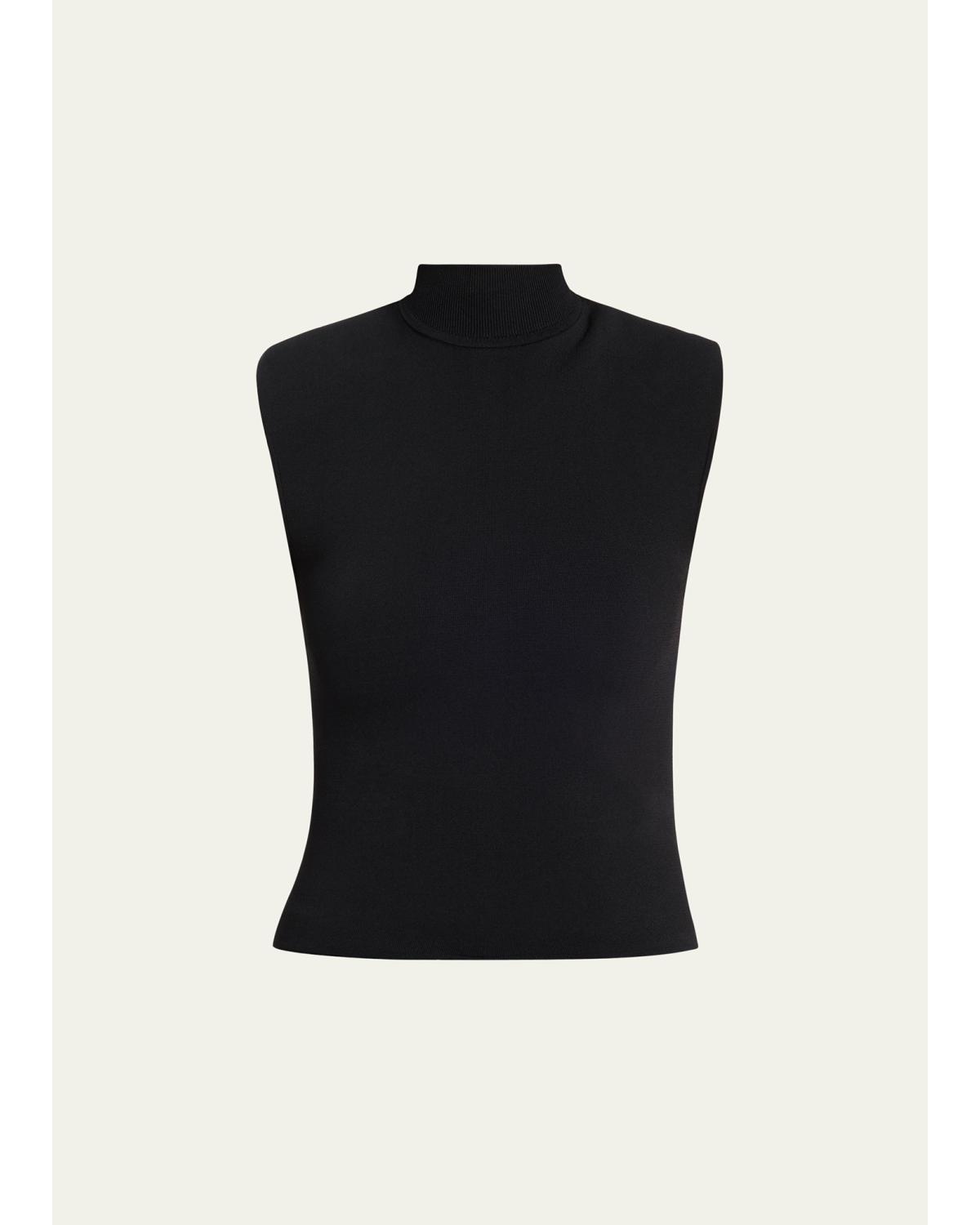 Diala Sleeveless Mock-Neck Top