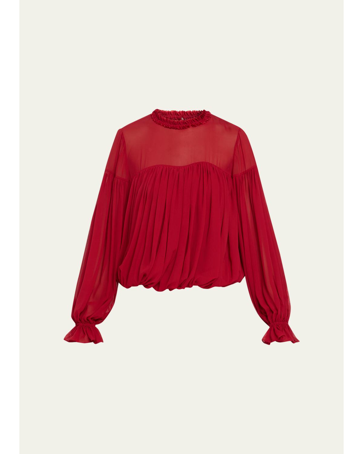Pearl Silk Chiffon Blouse