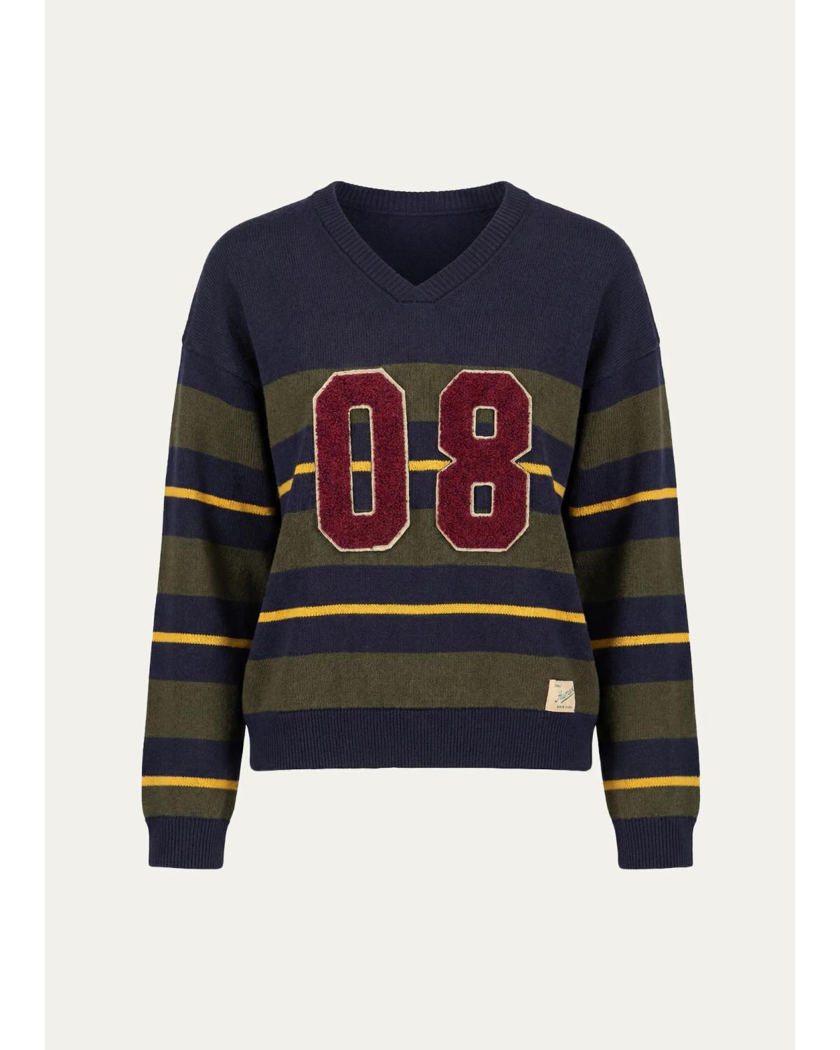 Mina Striped Varsity Sweater