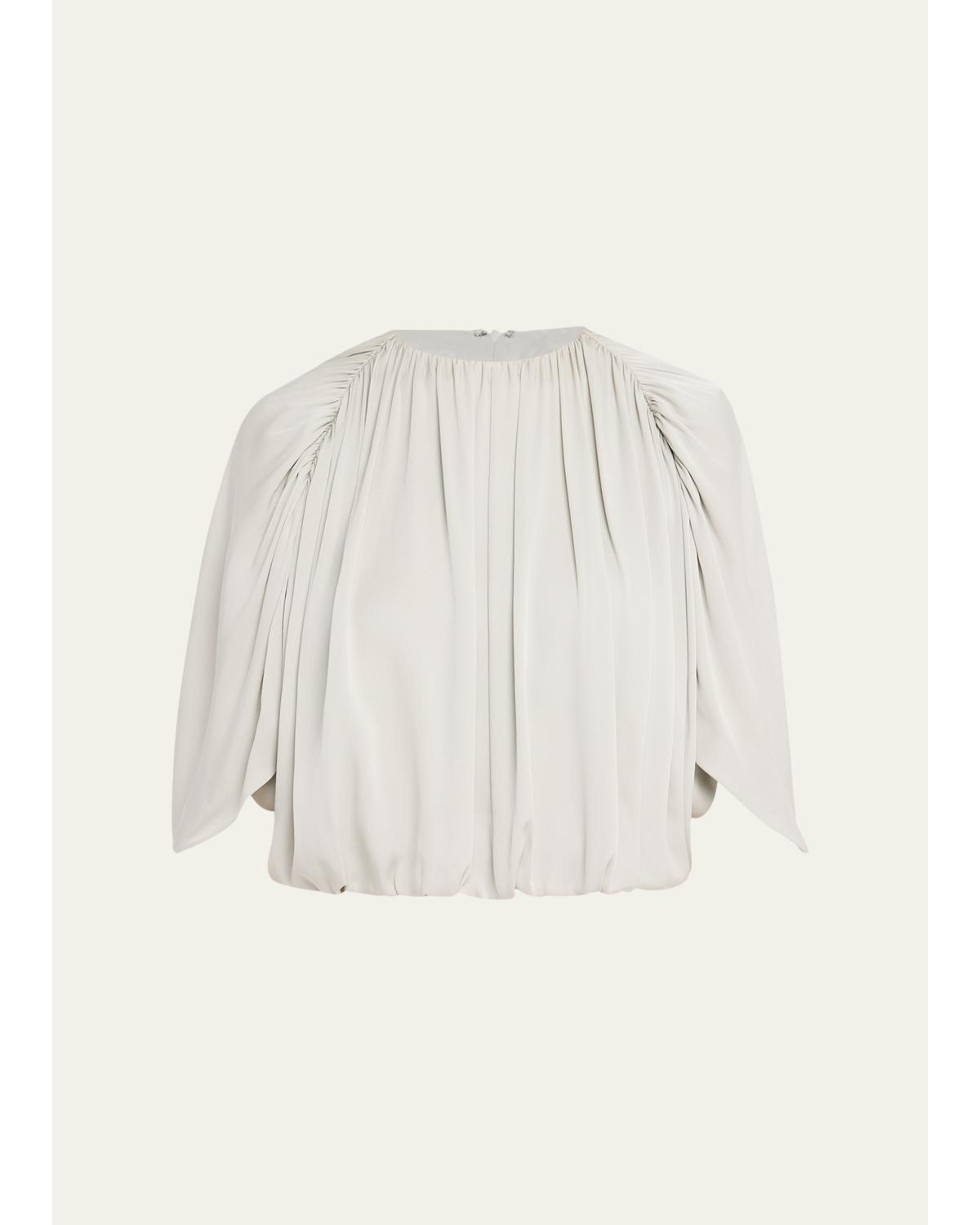 Gathered Cape Bubble Top
