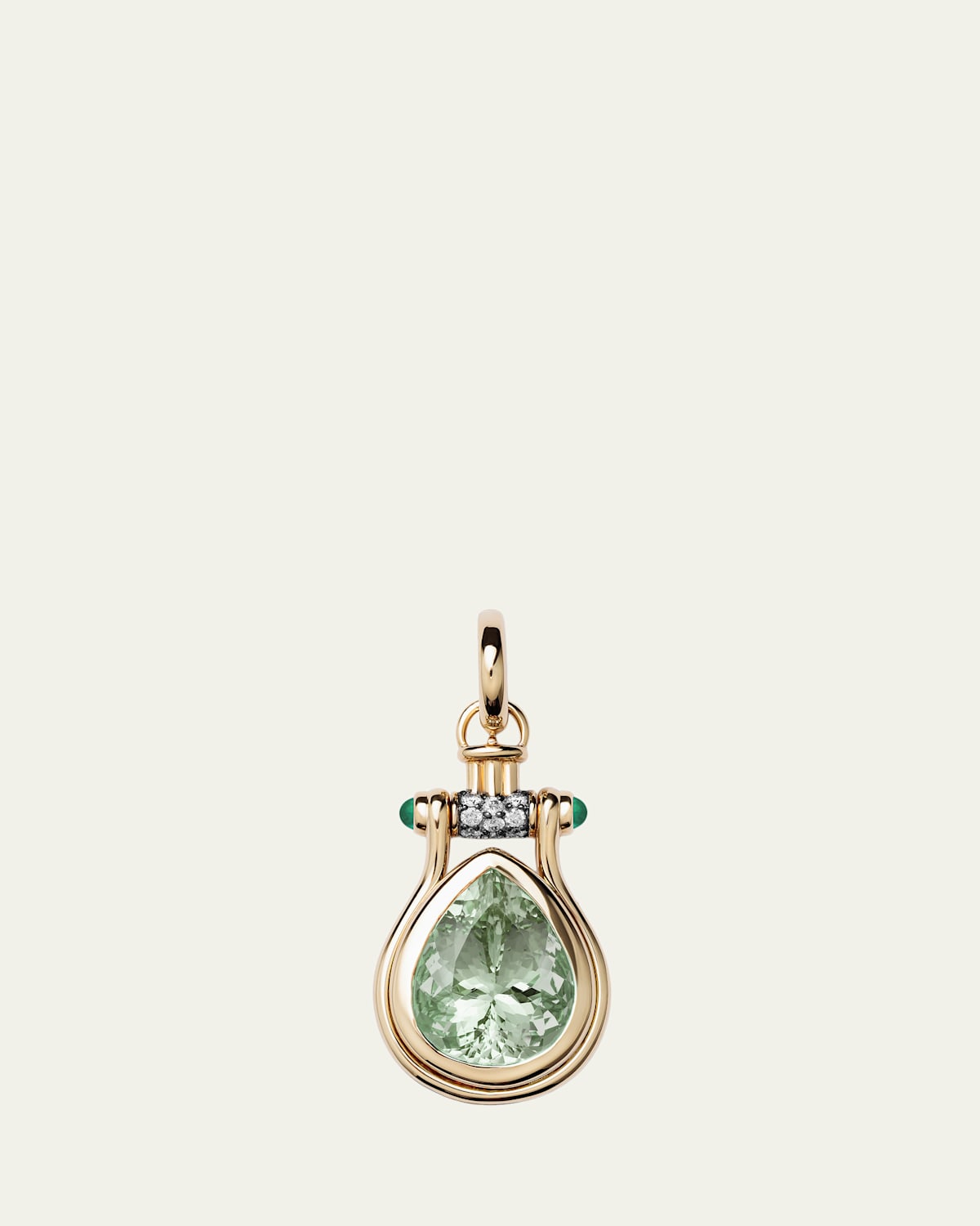 Mason and Books 14K Pendulum Pear Pendant with Prasiolite | Thumbnail 4