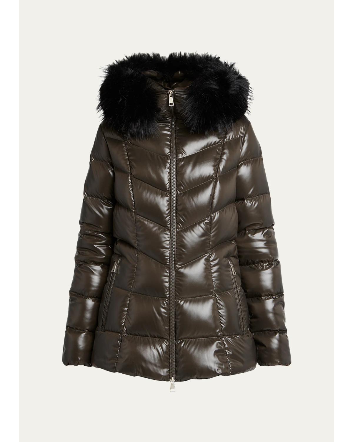 Fulmarusse Hooded Down Jacket With Faux Fur Trim