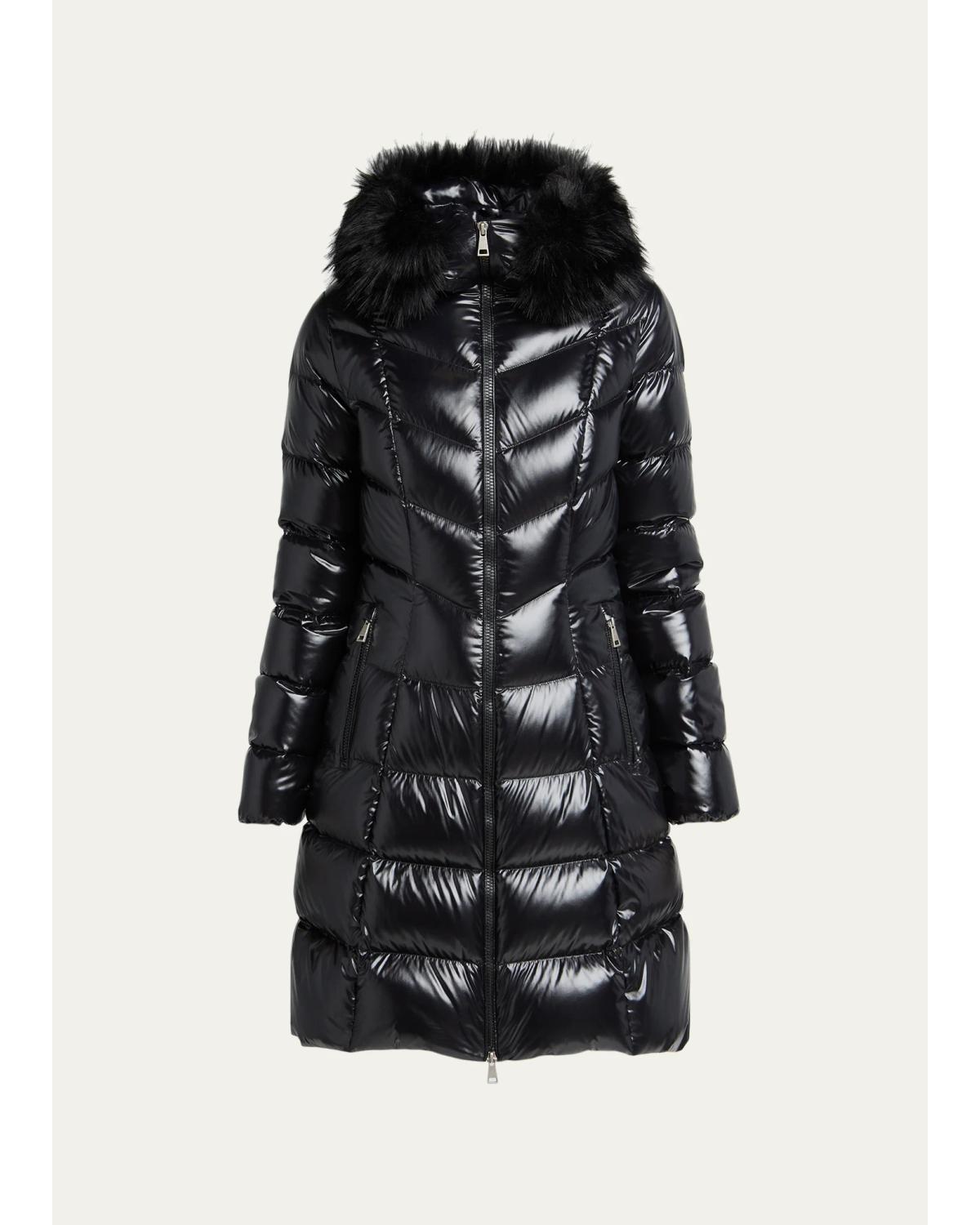 Fulmarusse Hooded Down Jacket with Faux Fur Trim