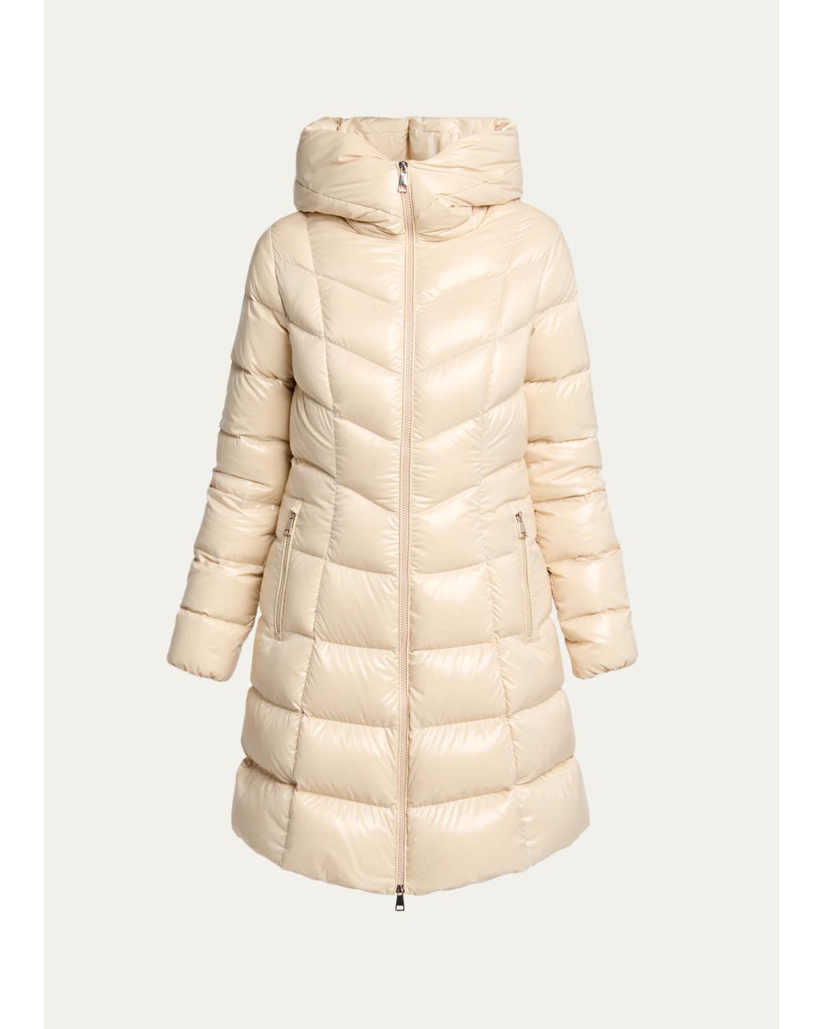 Marusse Hooded Mid-Length Down Jacket