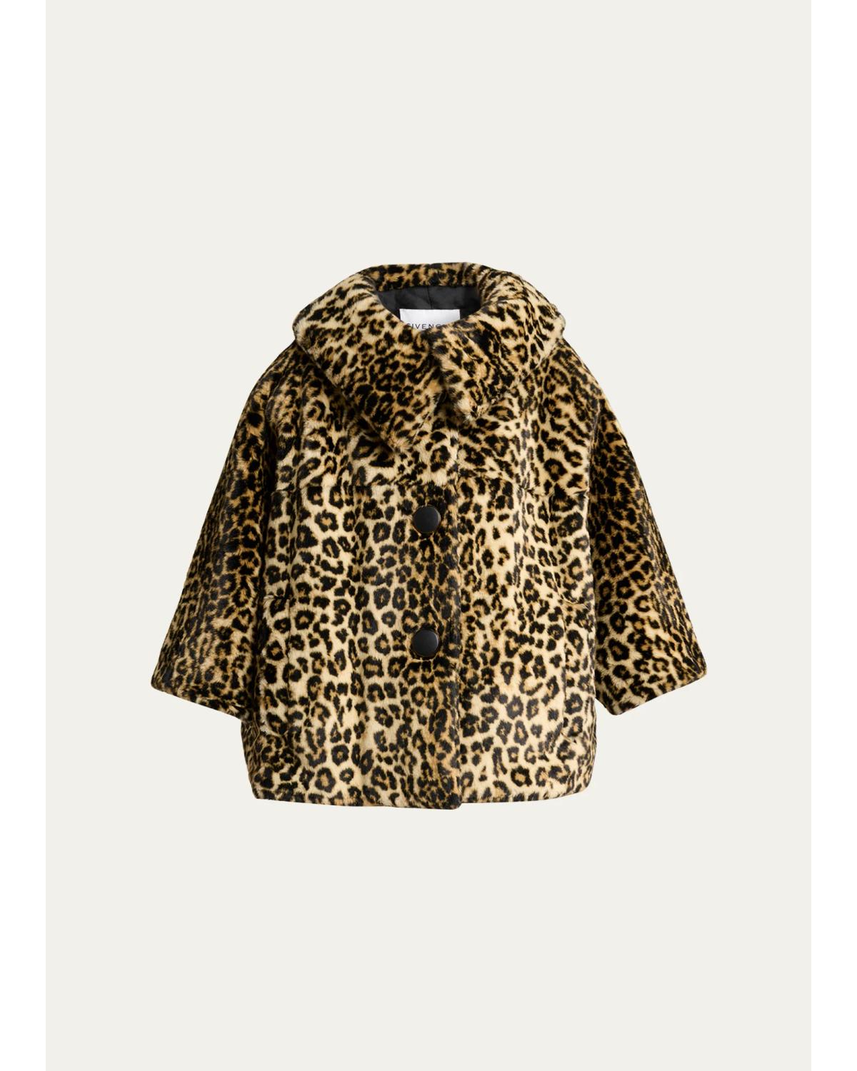 Leopard-Print Faux-Fur Jacket
