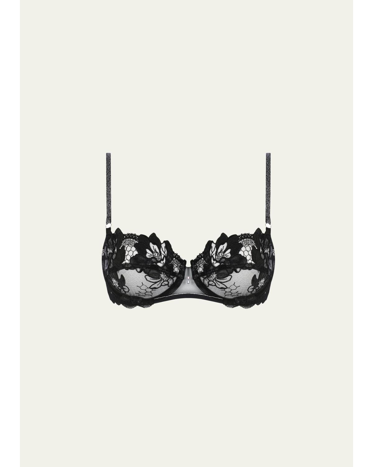 Cuir Sexy Couture Embroidered Demi Bra