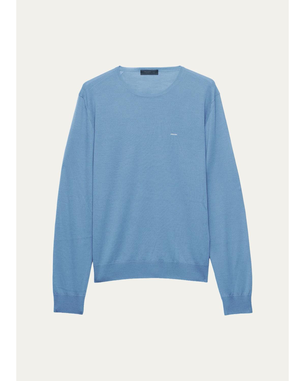 Men'S Superfine Wool Crewneck Sweater