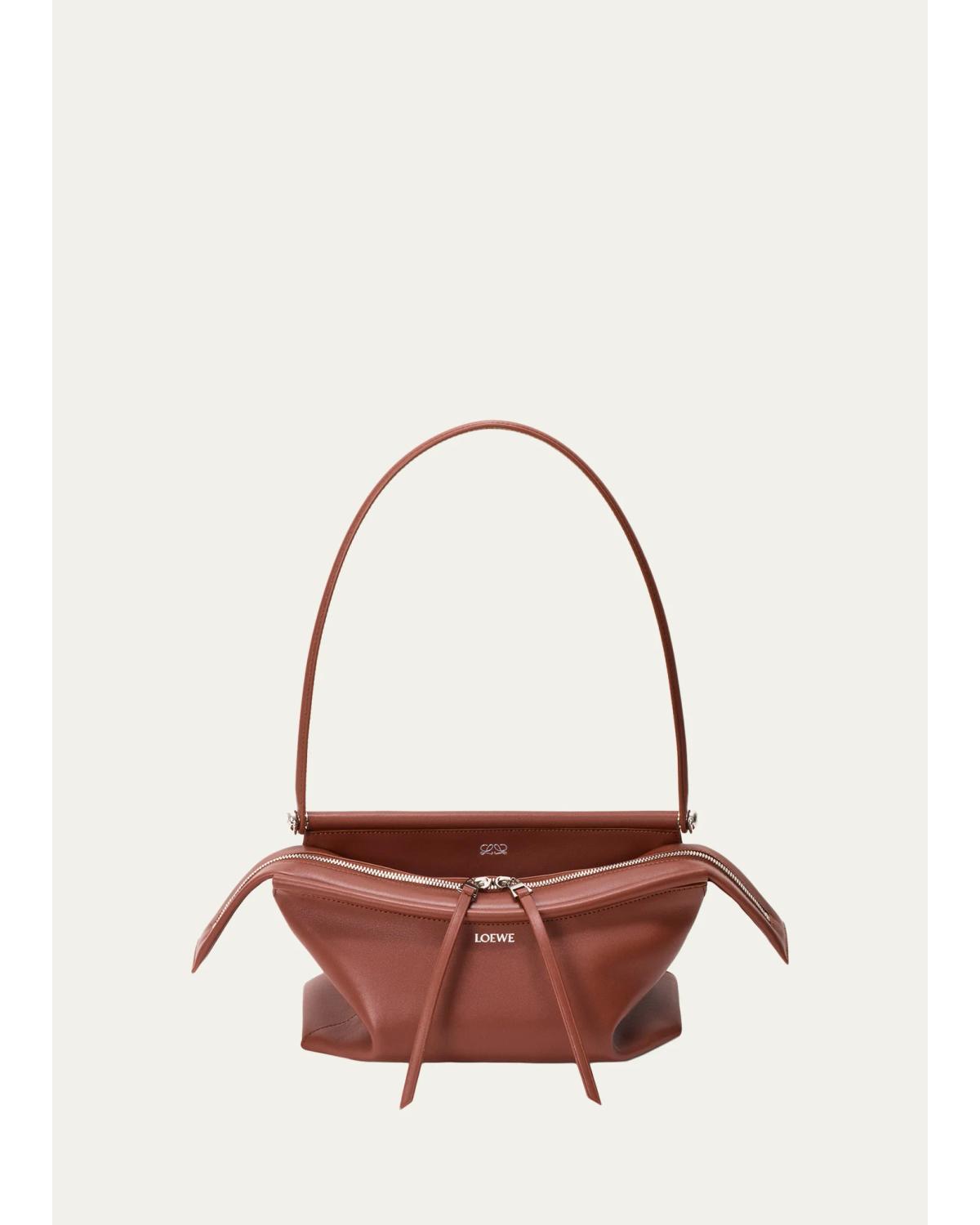 Loewe Whisker Small Leather Shoulder Bag In Cognac