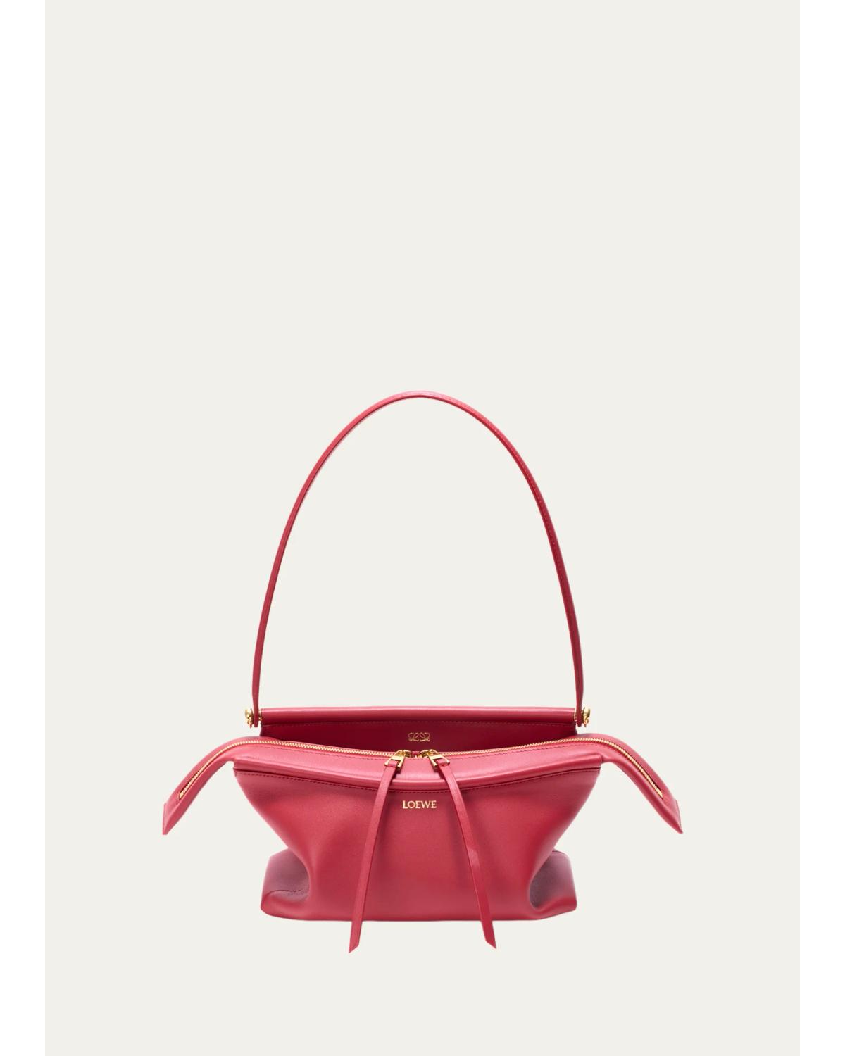 Loewe Whisker Small Leather Shoulder Bag In Carmine Red