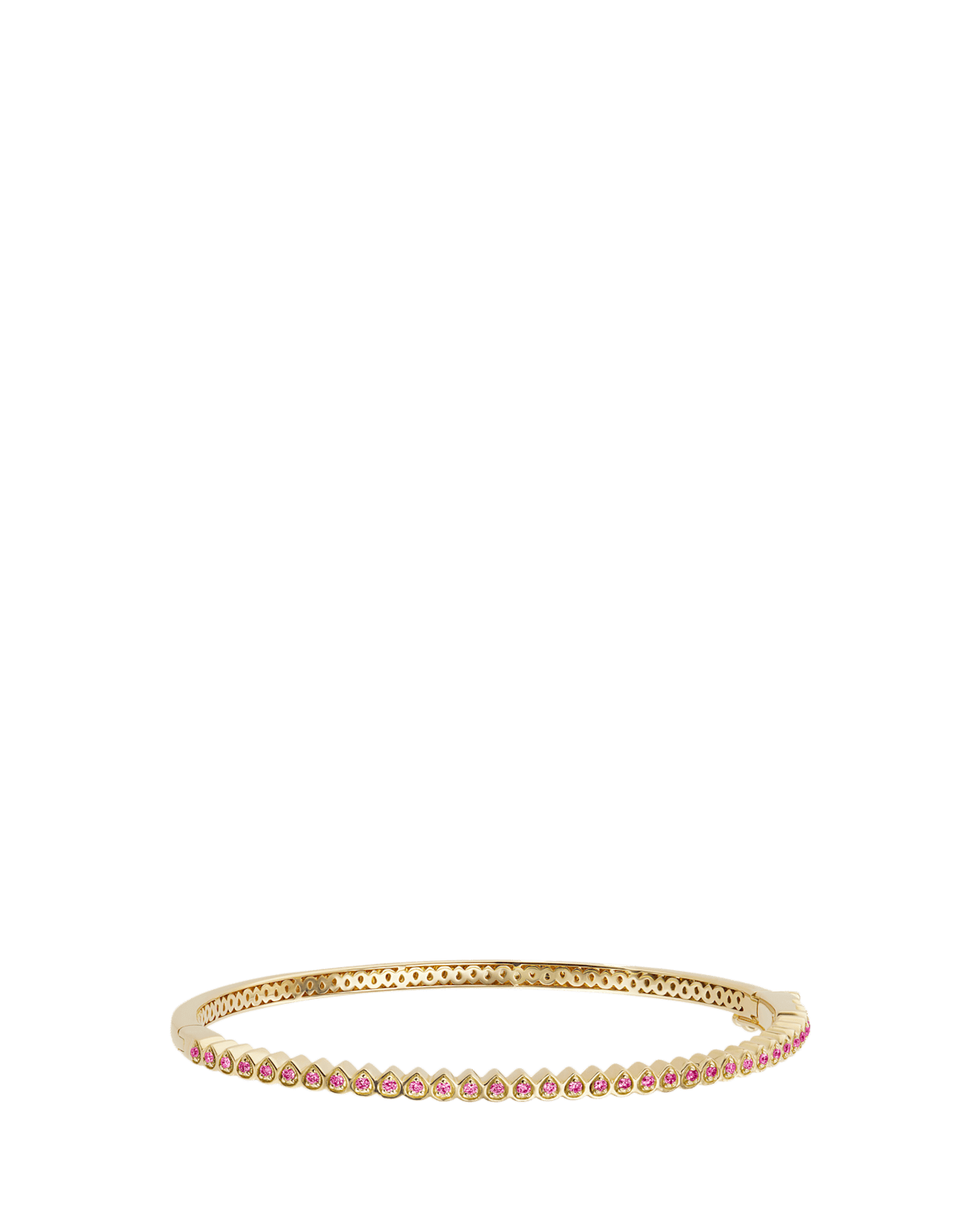 Orly Marcel 18K Petal Bangle Bracelet with Pink Sapphires | Thumbnail 2