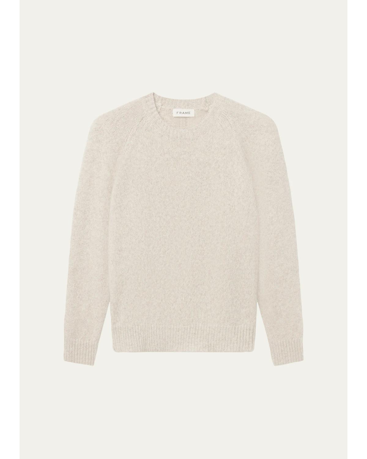 Frame Men's Alpaca-blend Raglan Crewneck Sweater In Beige