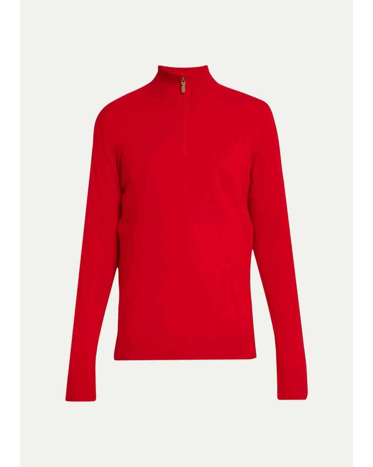 Men'S Cashmere Half-Zip Sweater