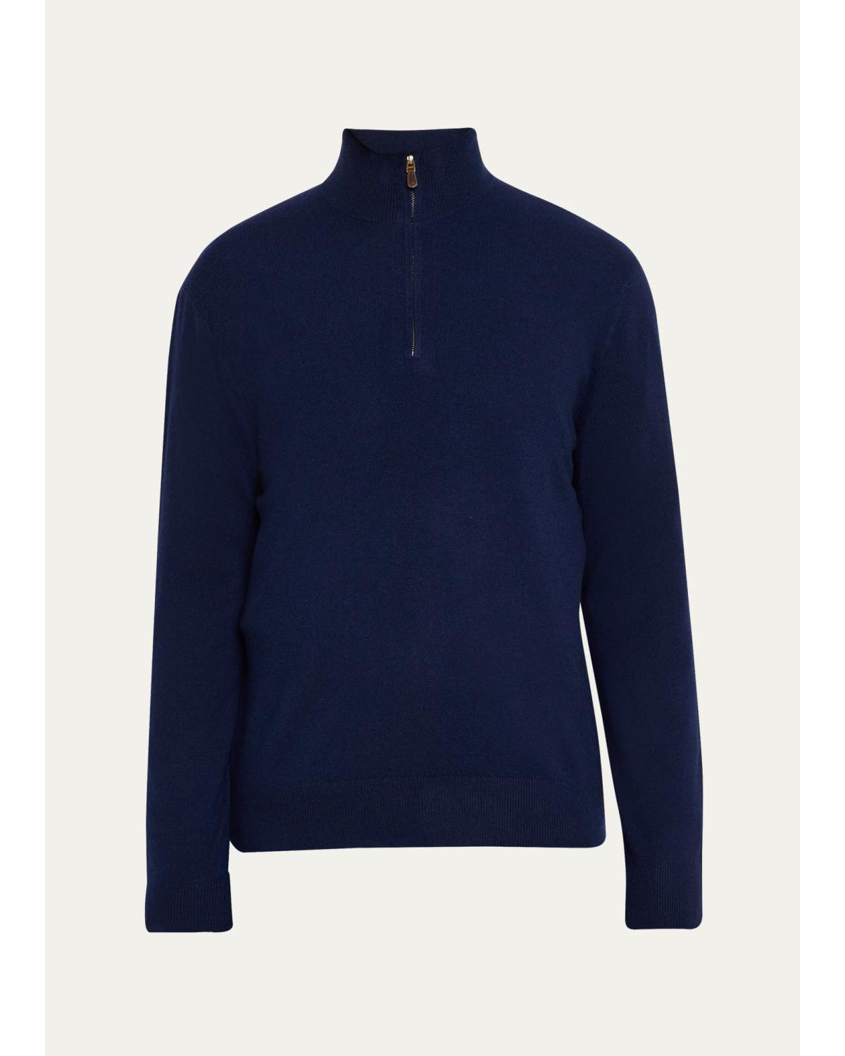 Men'S Cashmere Half-Zip Sweater