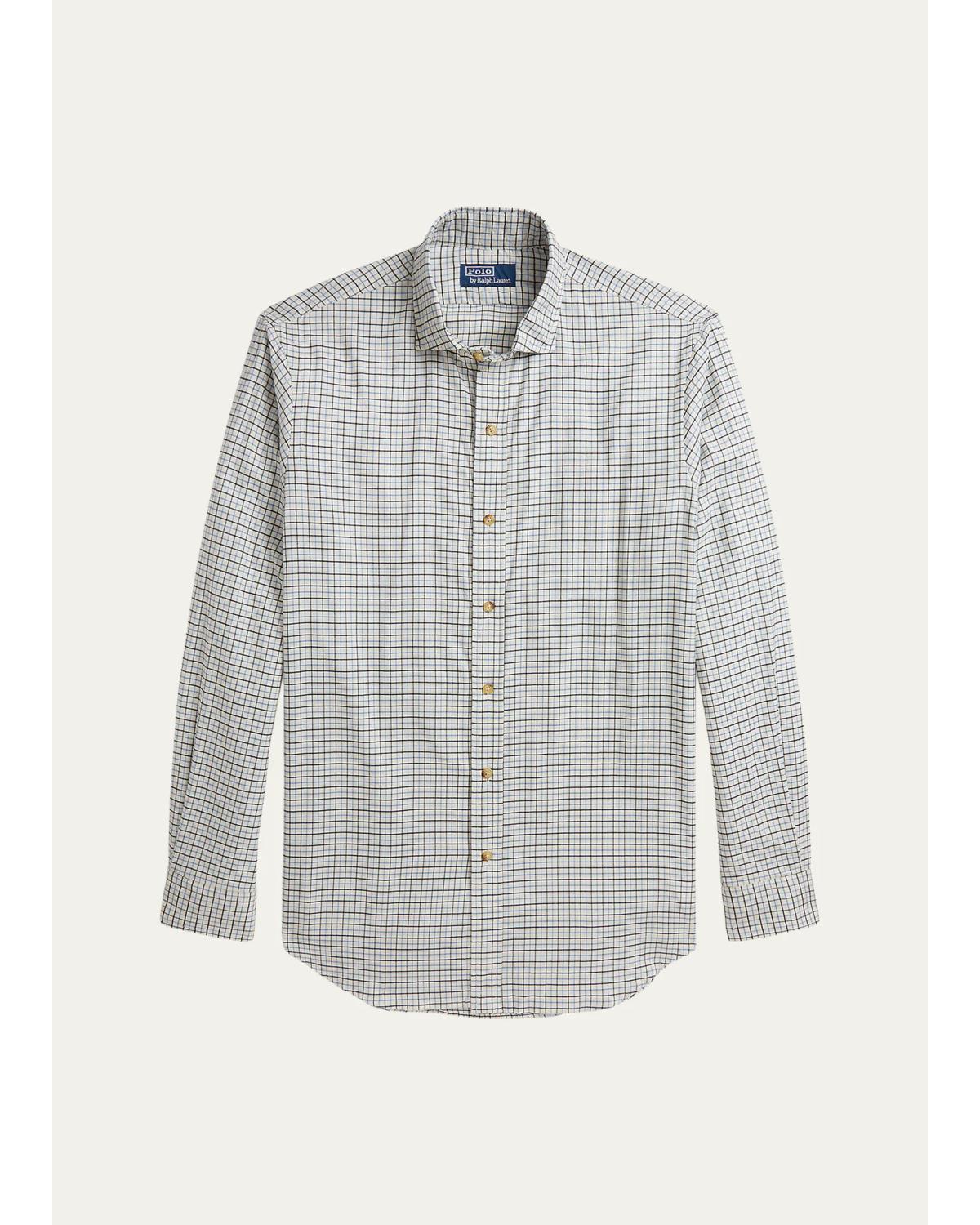 Men'S Classic Fit Tattersall Twill Shirt