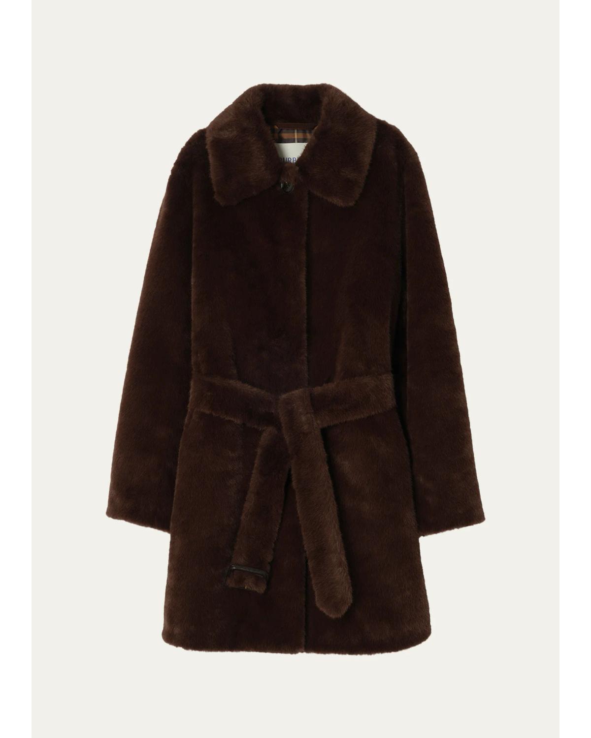 Belvedere Faux Fur Car Coat