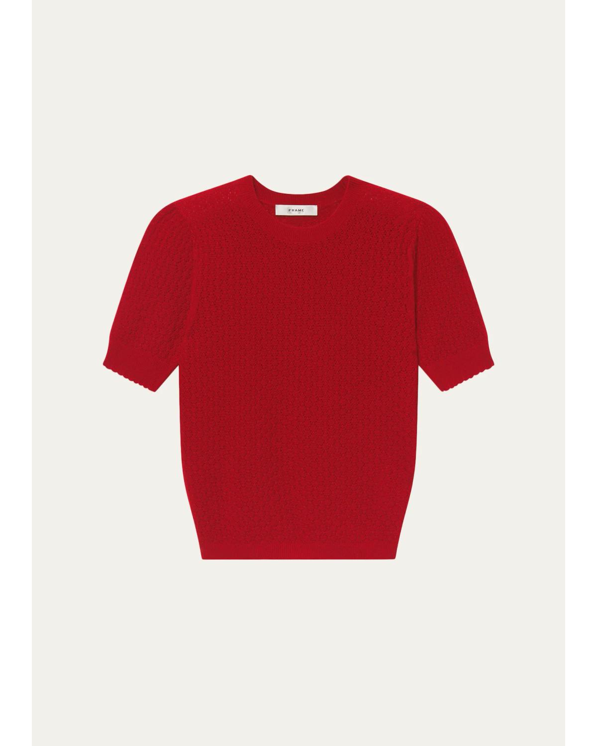 The Gathered Honeycomb Cashmere Sweater