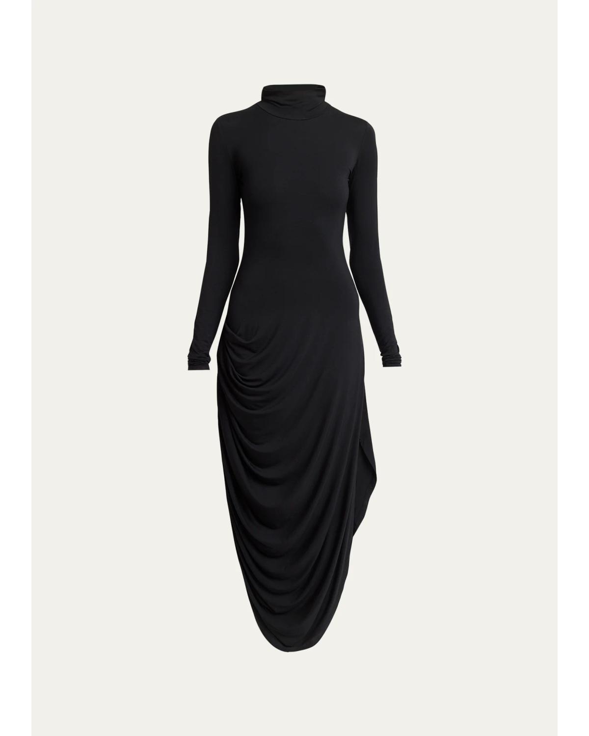 Imogen Draped Turtleneck Dress