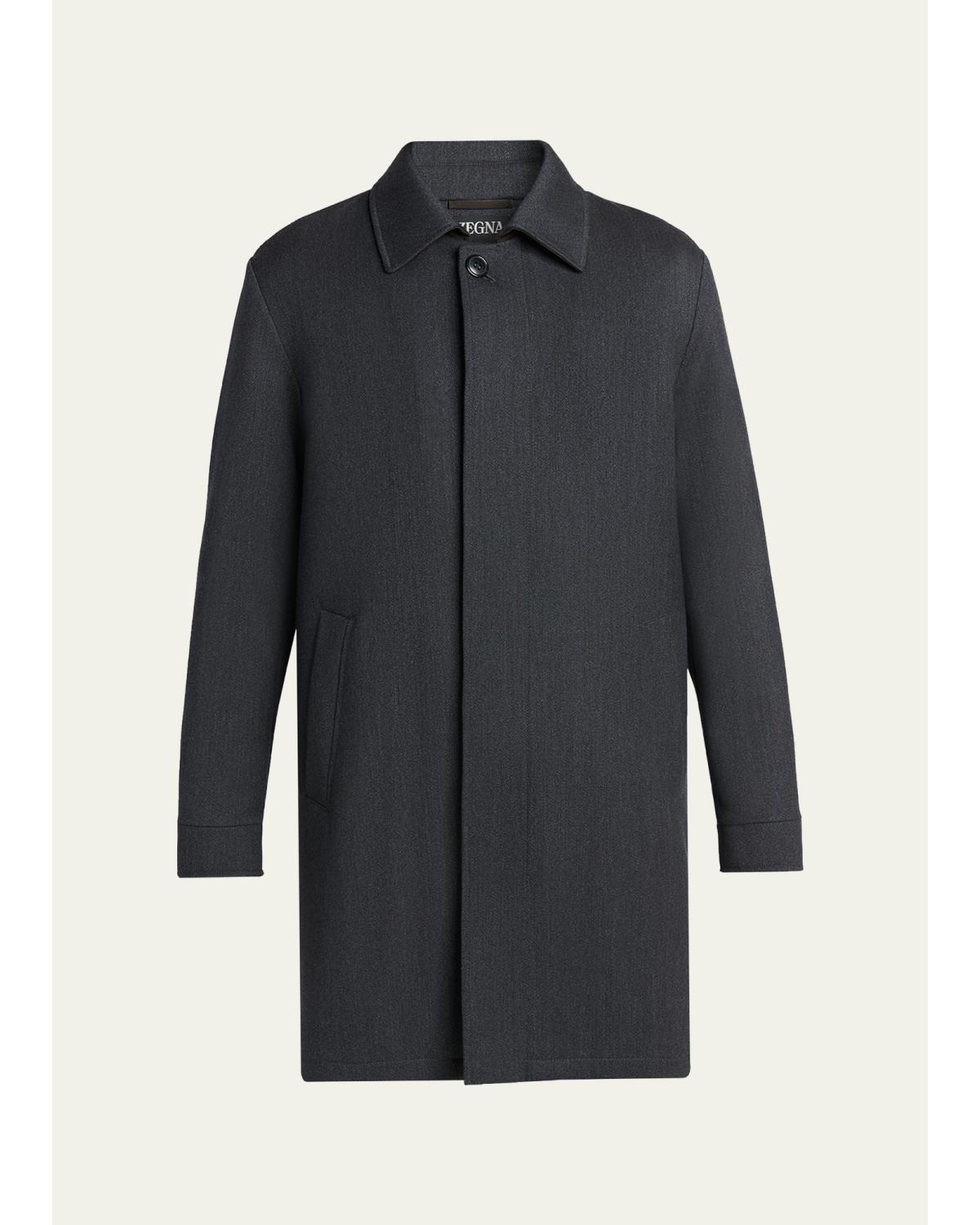 Men'S Wool Melange Overcoat