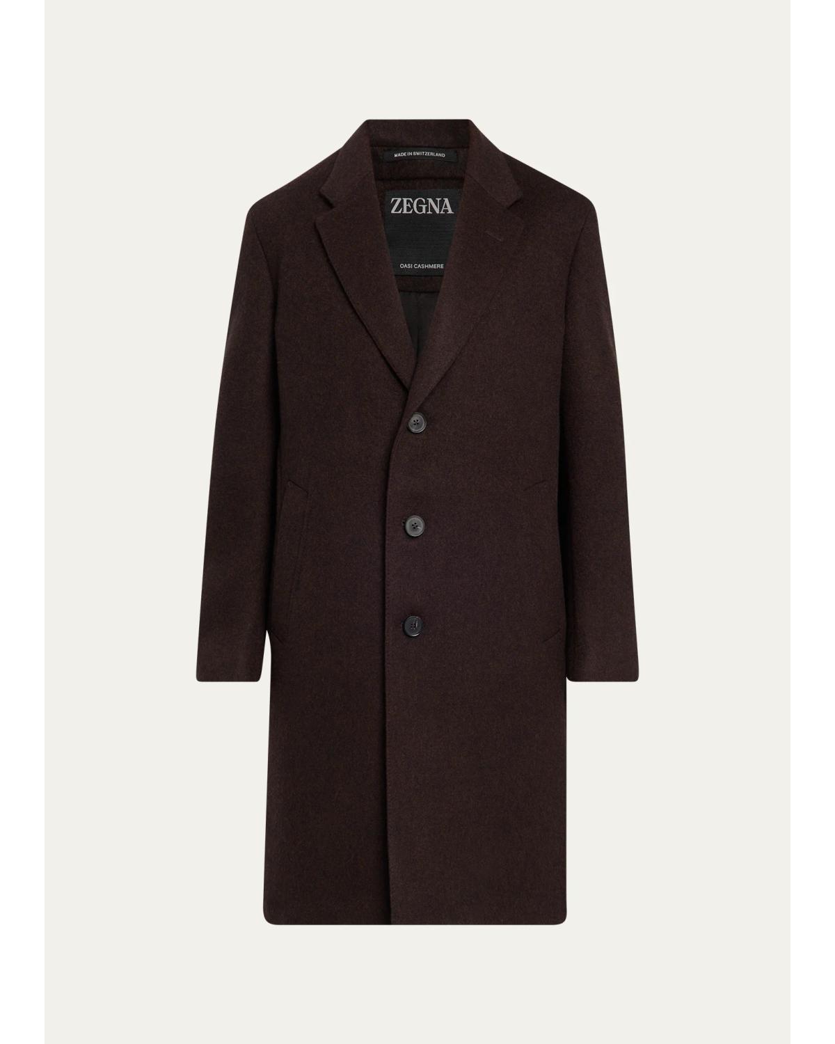 Zegna Men's Oasi Cashmere Overcoat In Brown