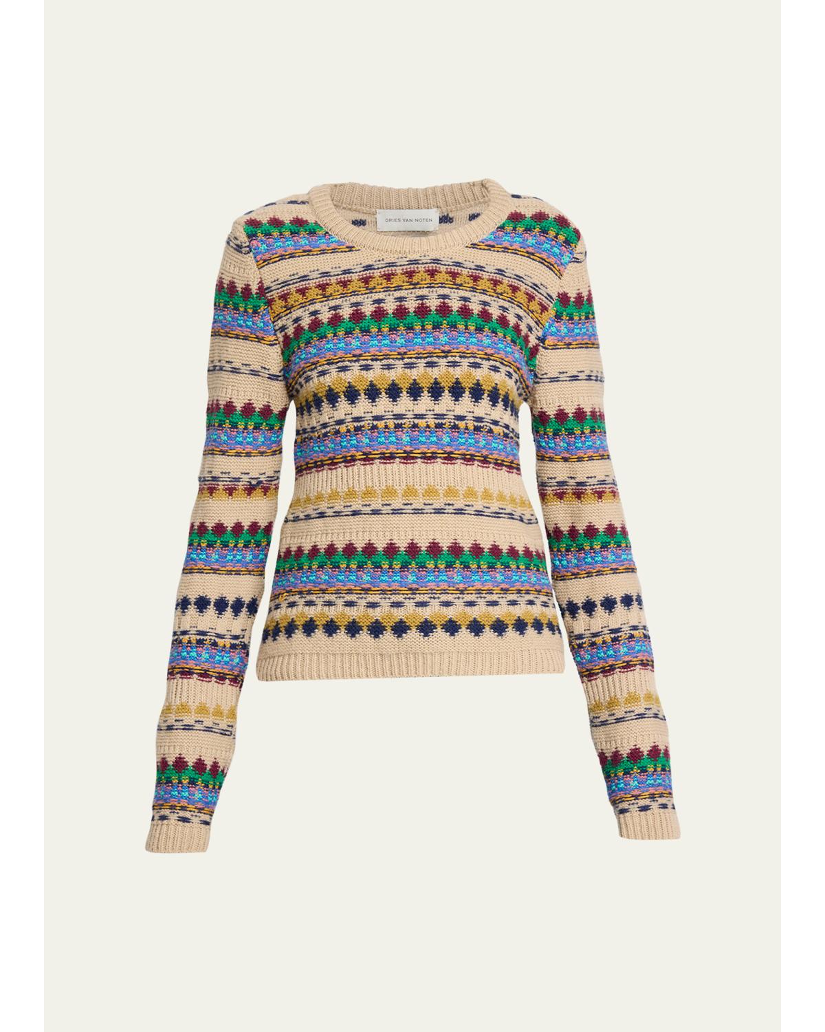 Tedd Fair Isle Crewneck Sweater